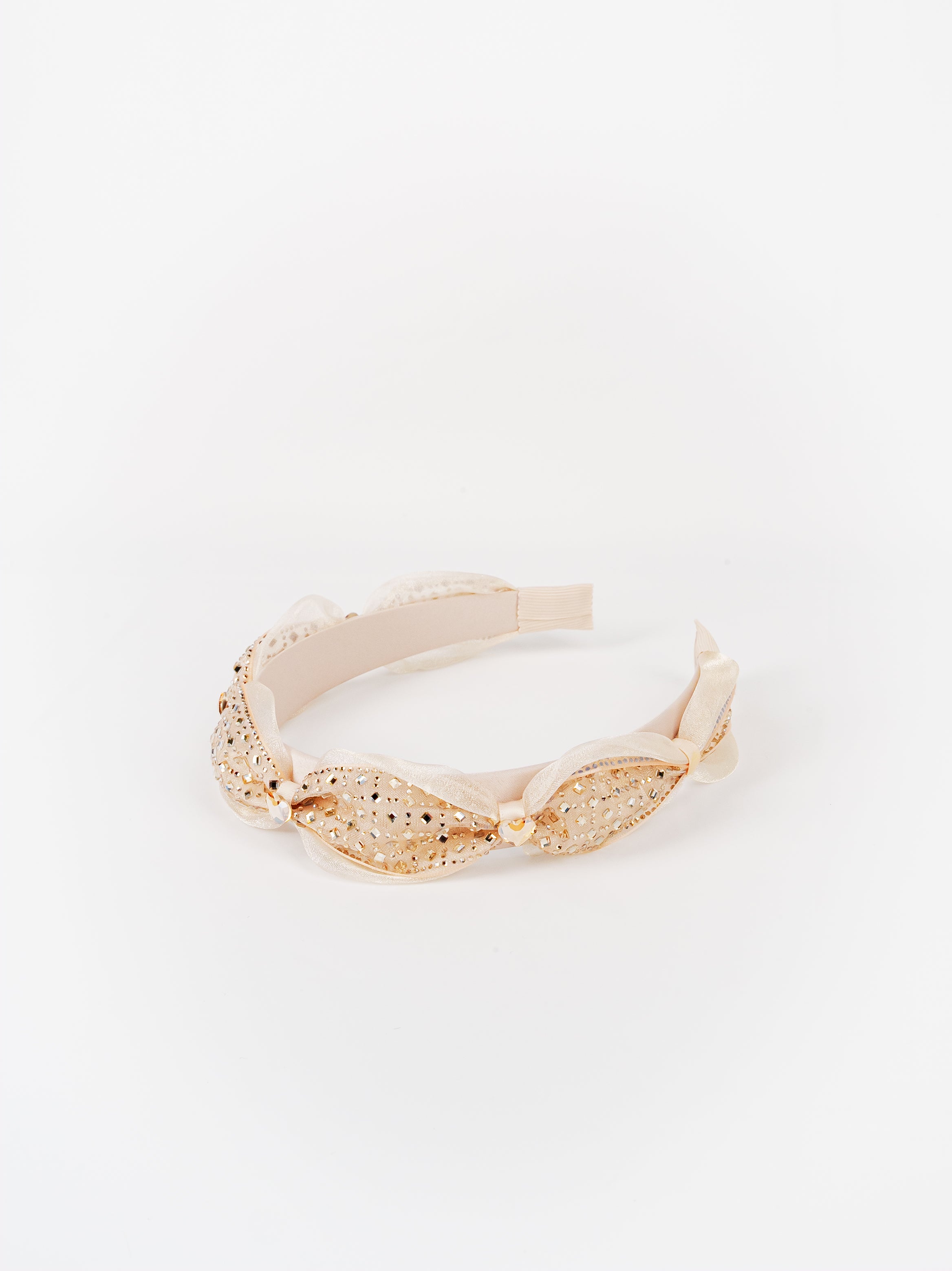 Champagne Glimmer Mesh Headband