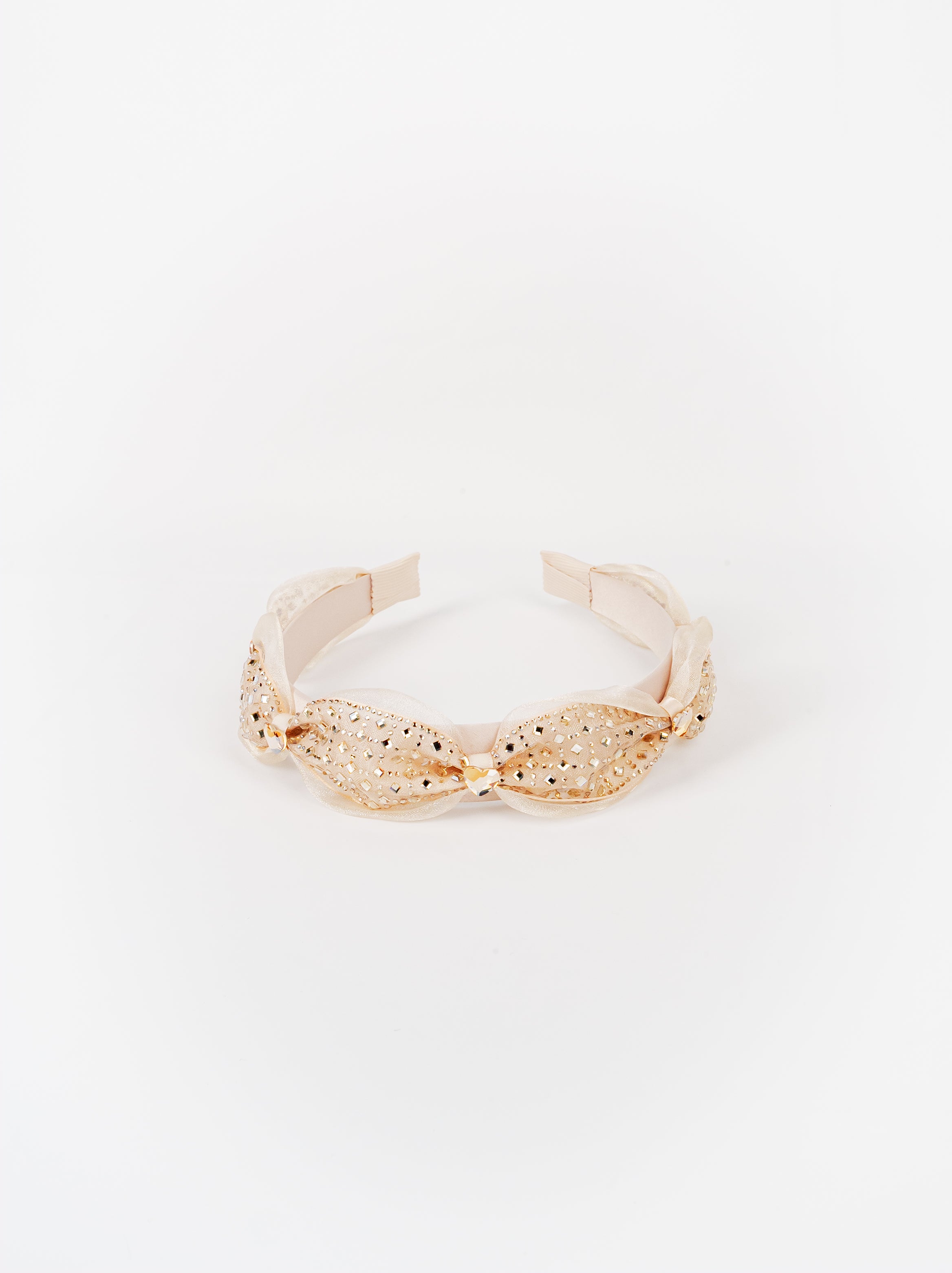 Champagne Glimmer Mesh Headband