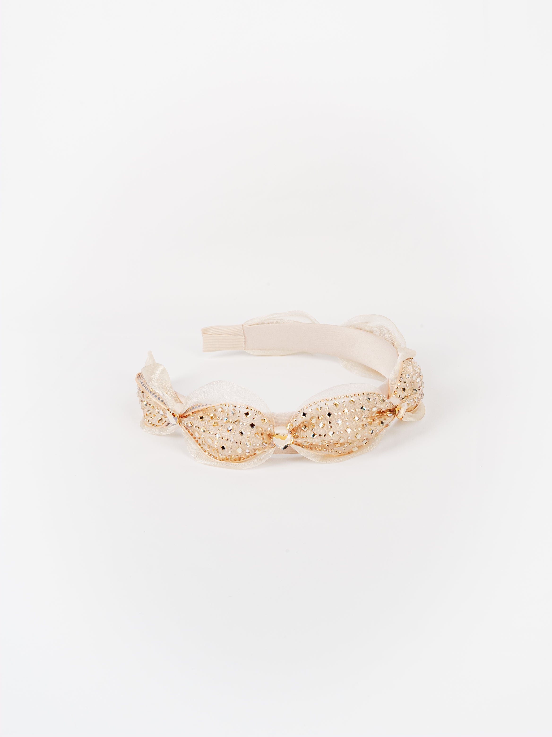 Champagne Glimmer Mesh Headband