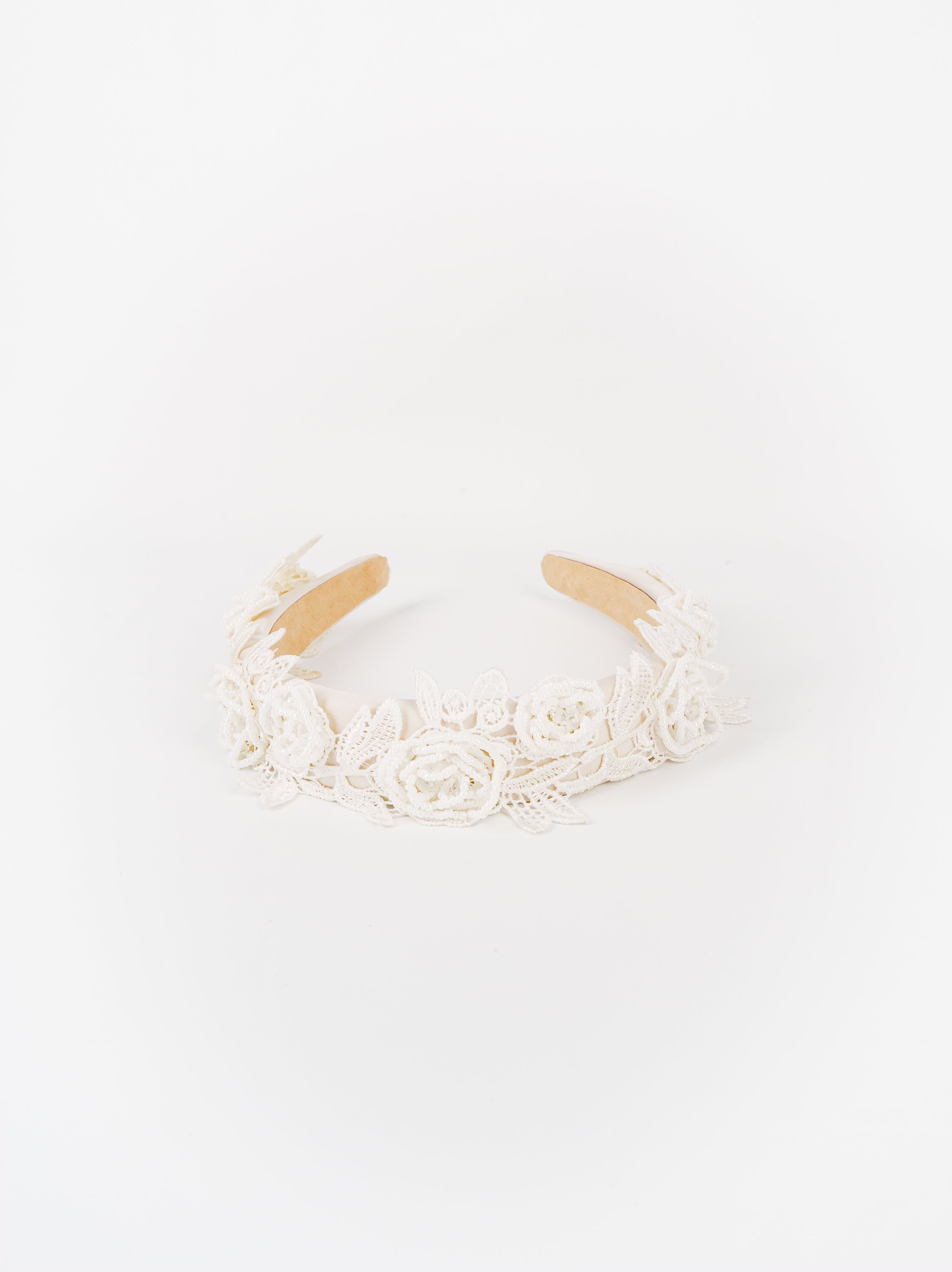 Ivory Rose Beaded Lace Headband