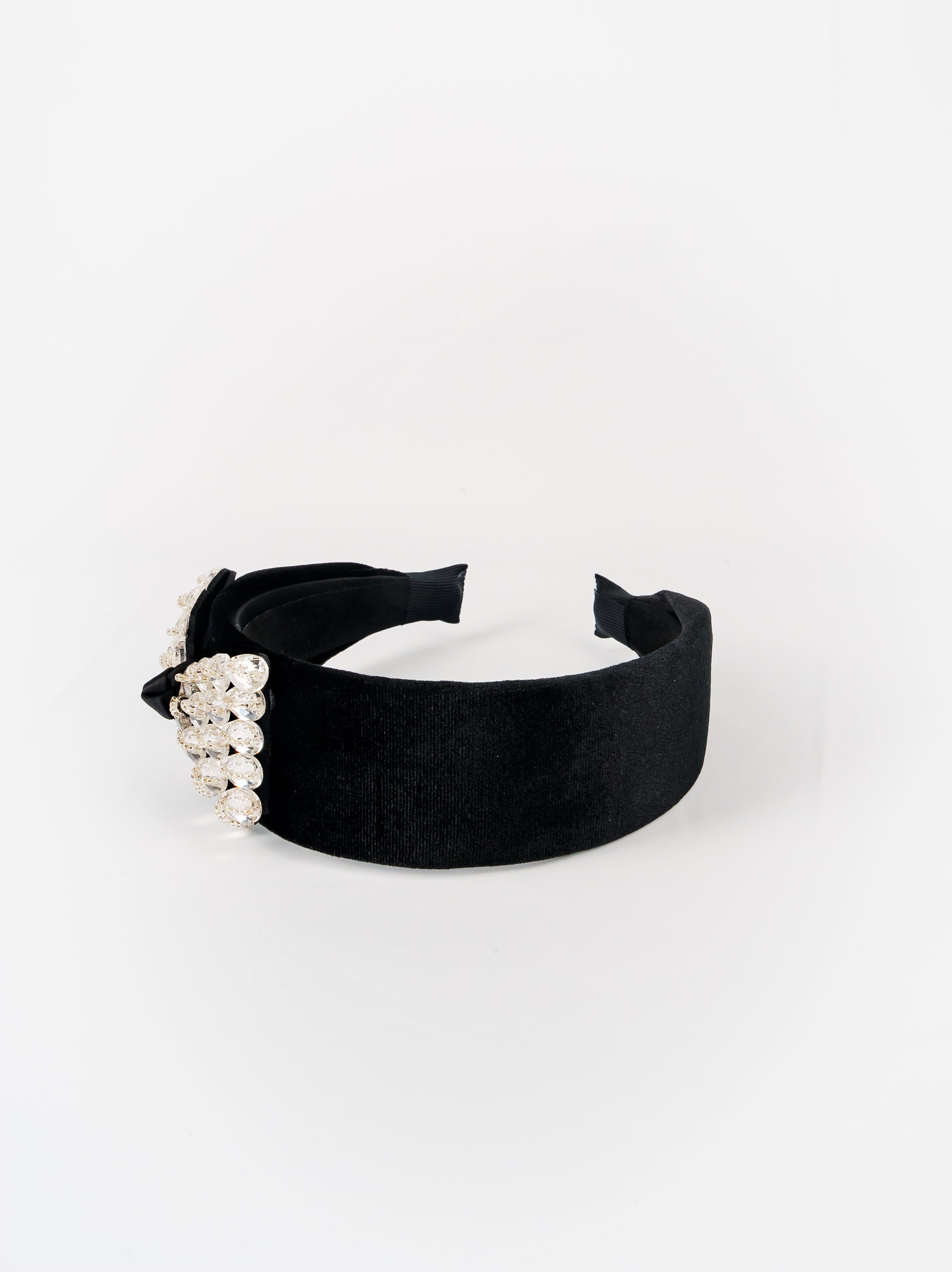 Crystal Bow Velvet Headband