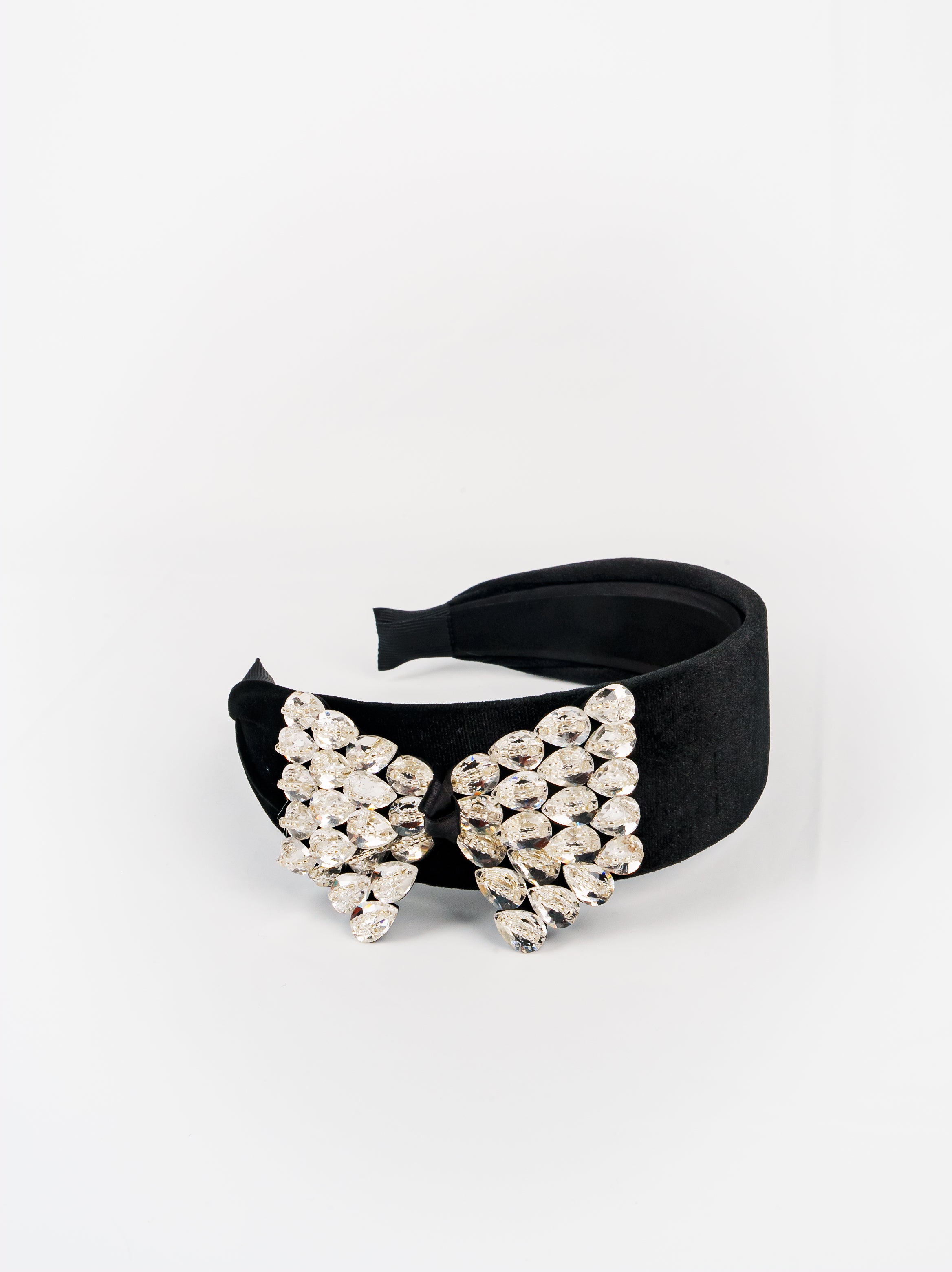 Crystal Bow Velvet Headband