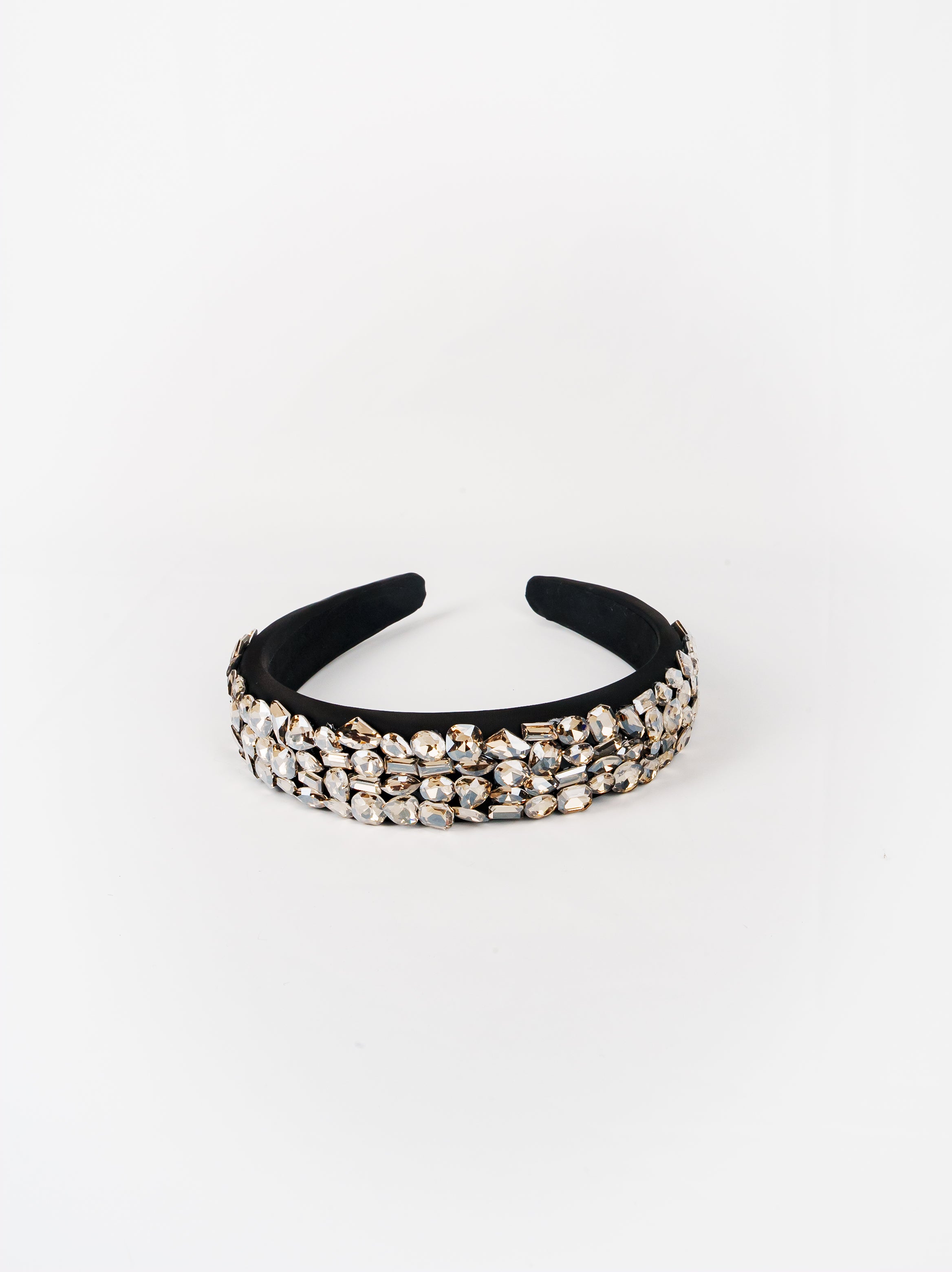 Gemstone Studded Black Headband