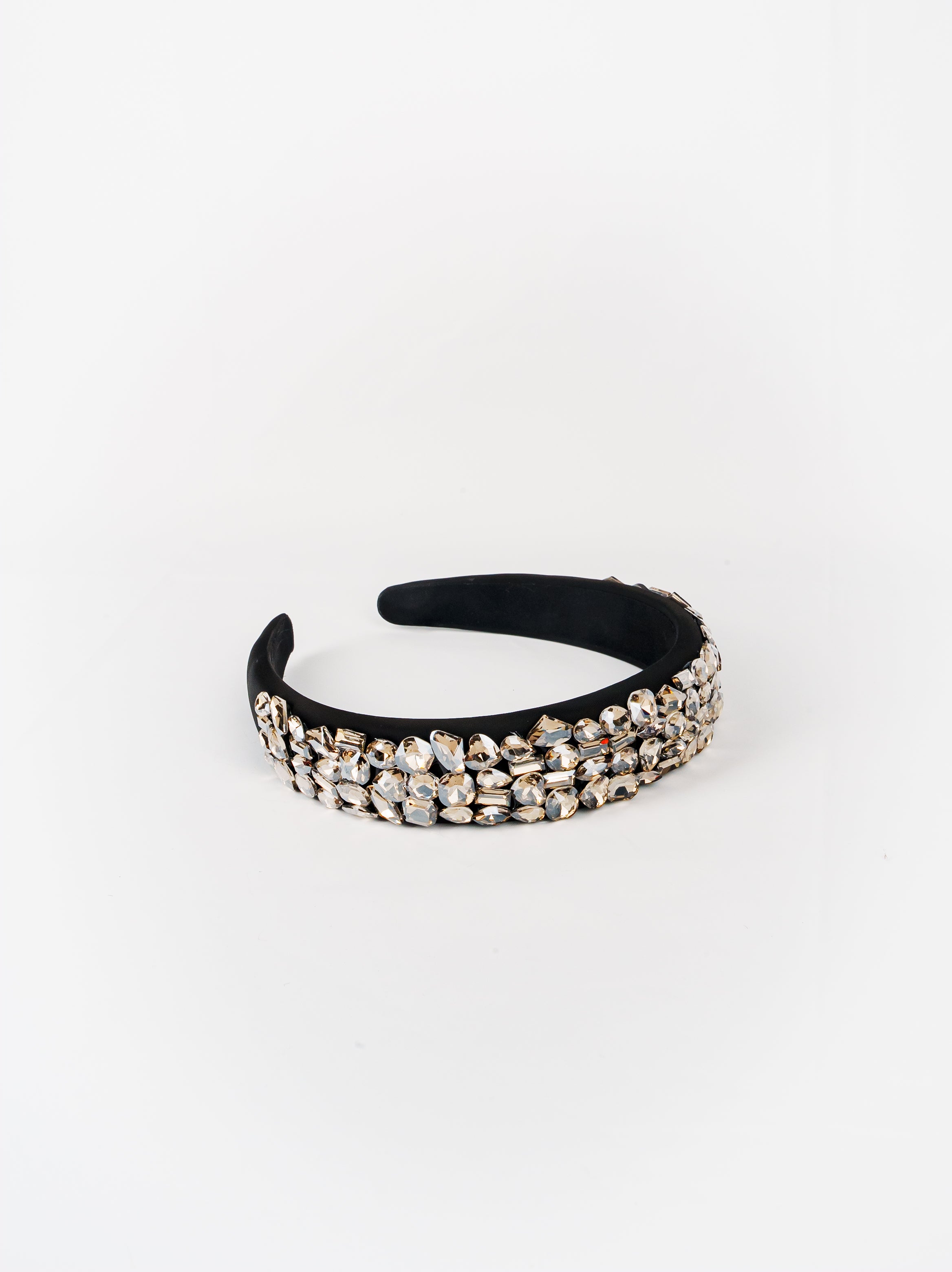 Gemstone Studded Black Headband
