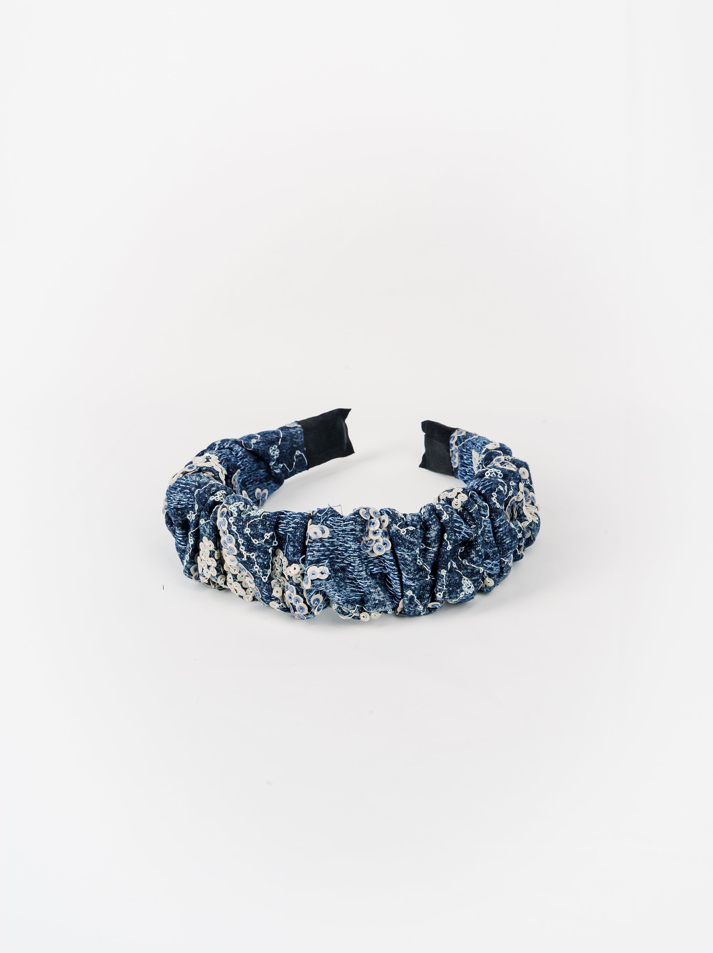 Midnight Sequin Ruched Headband