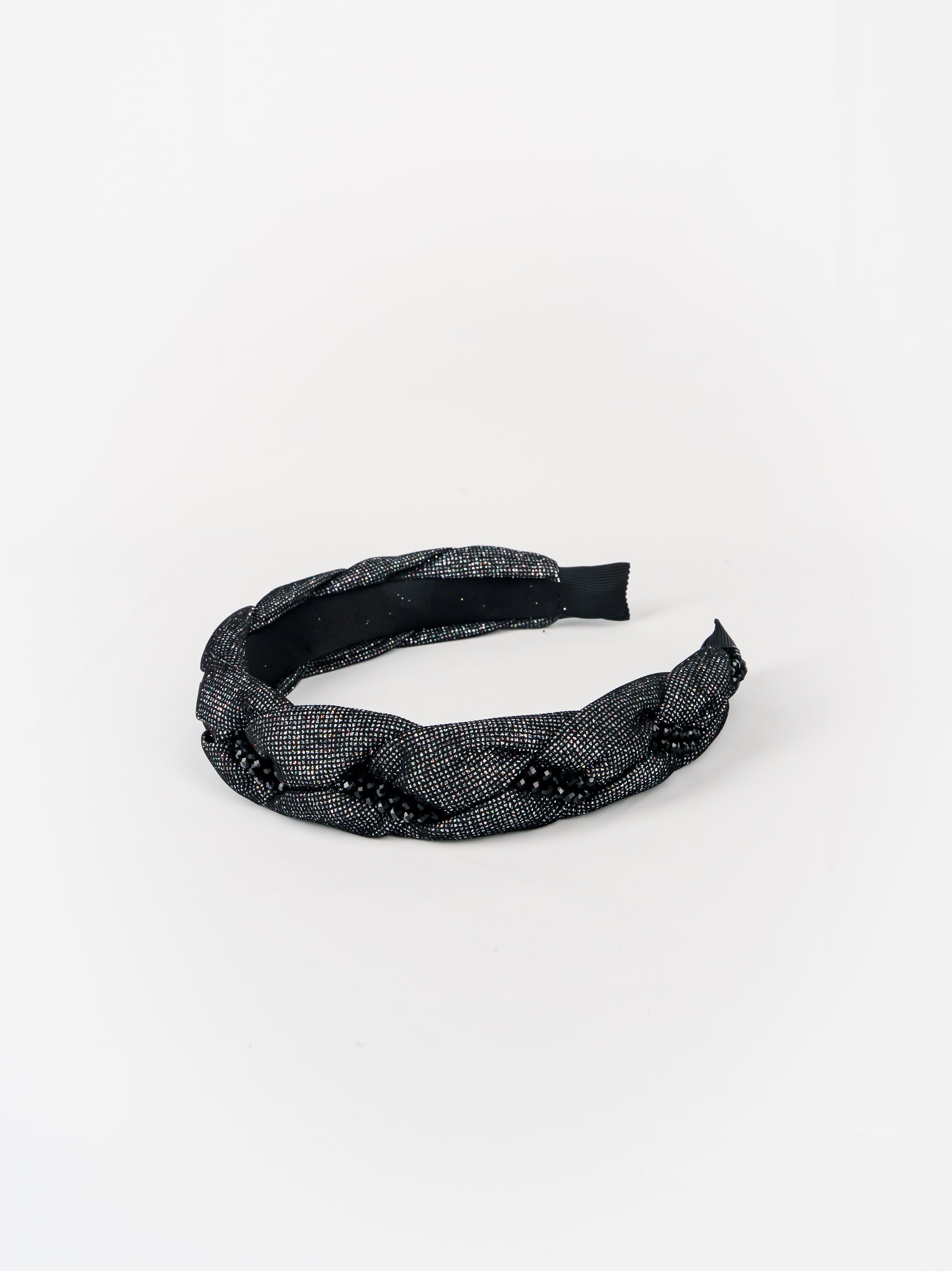 Black Crystal Twist Headband