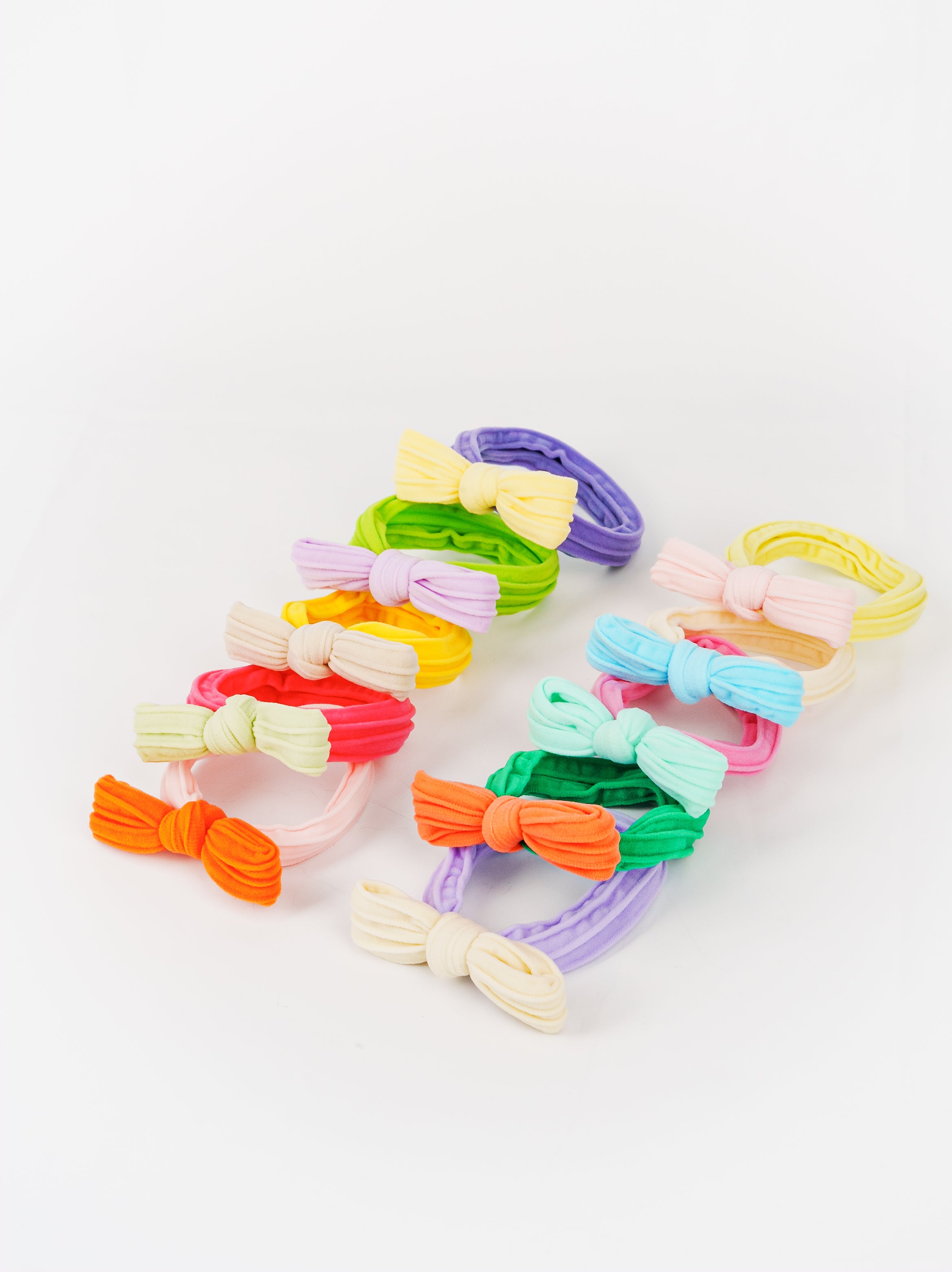 Rainbow Bow Hair Tie Set