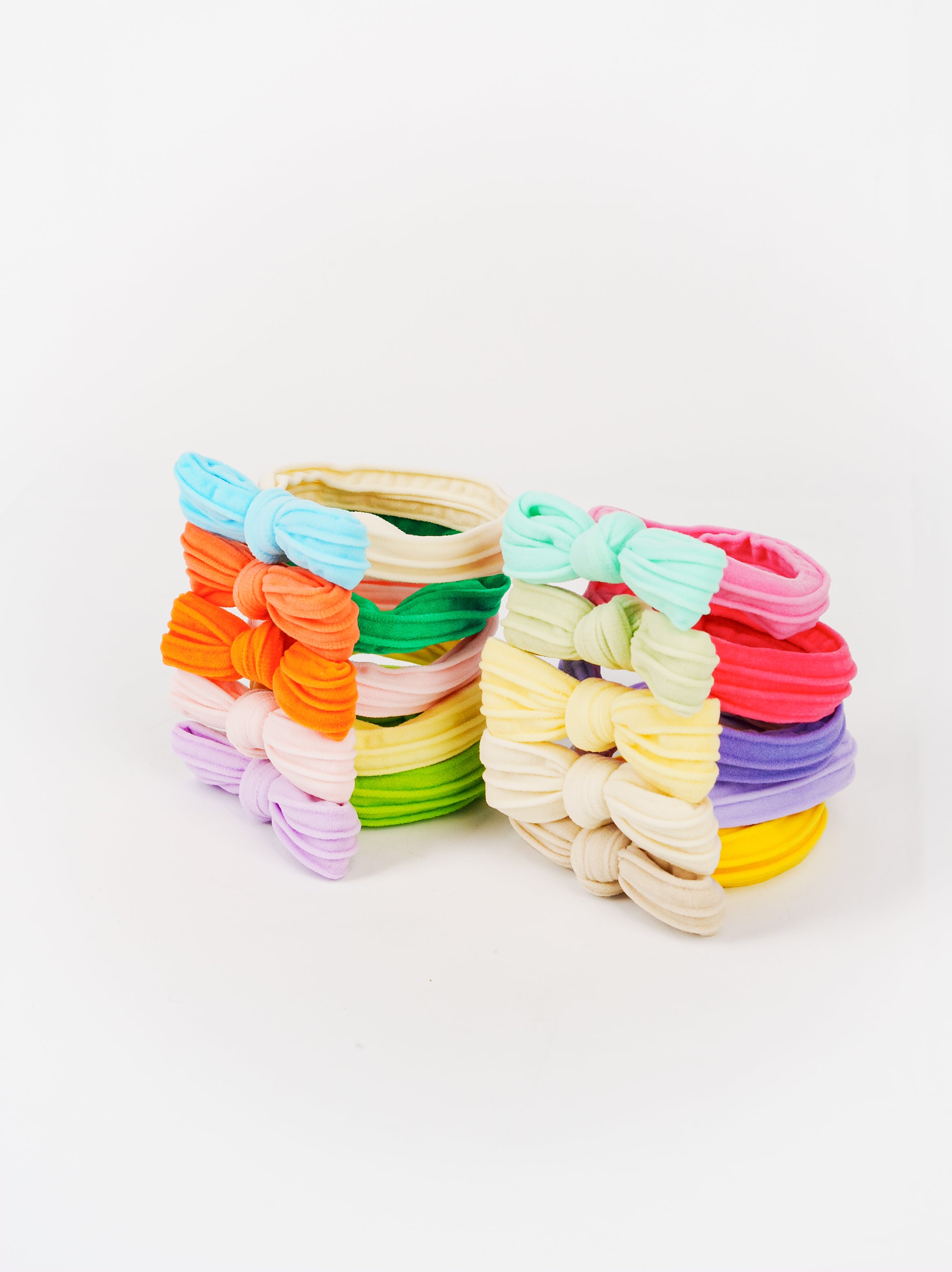 Rainbow Bow Hair Tie Set