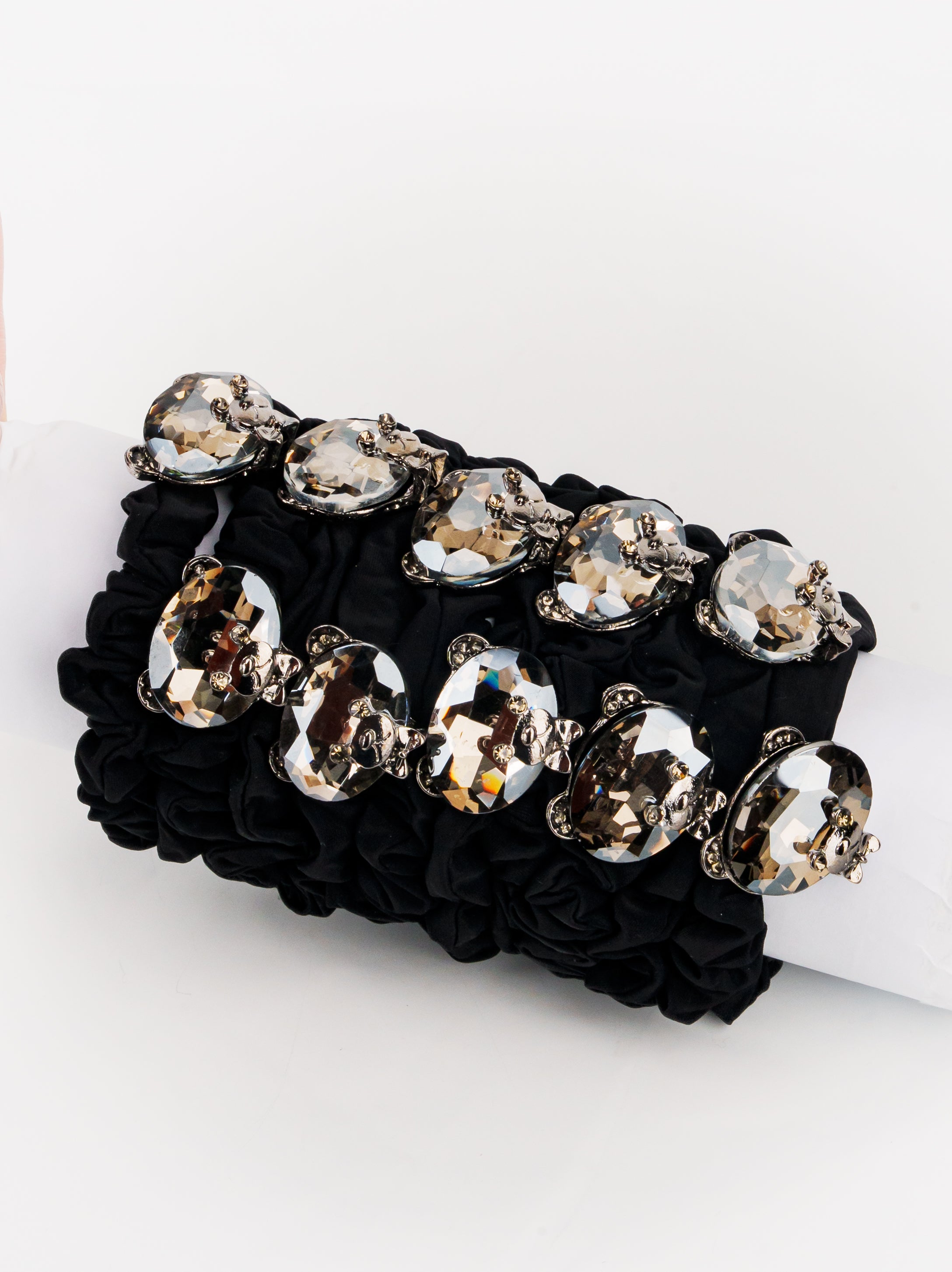 Teddy Gem Ruched Hair Tie Set