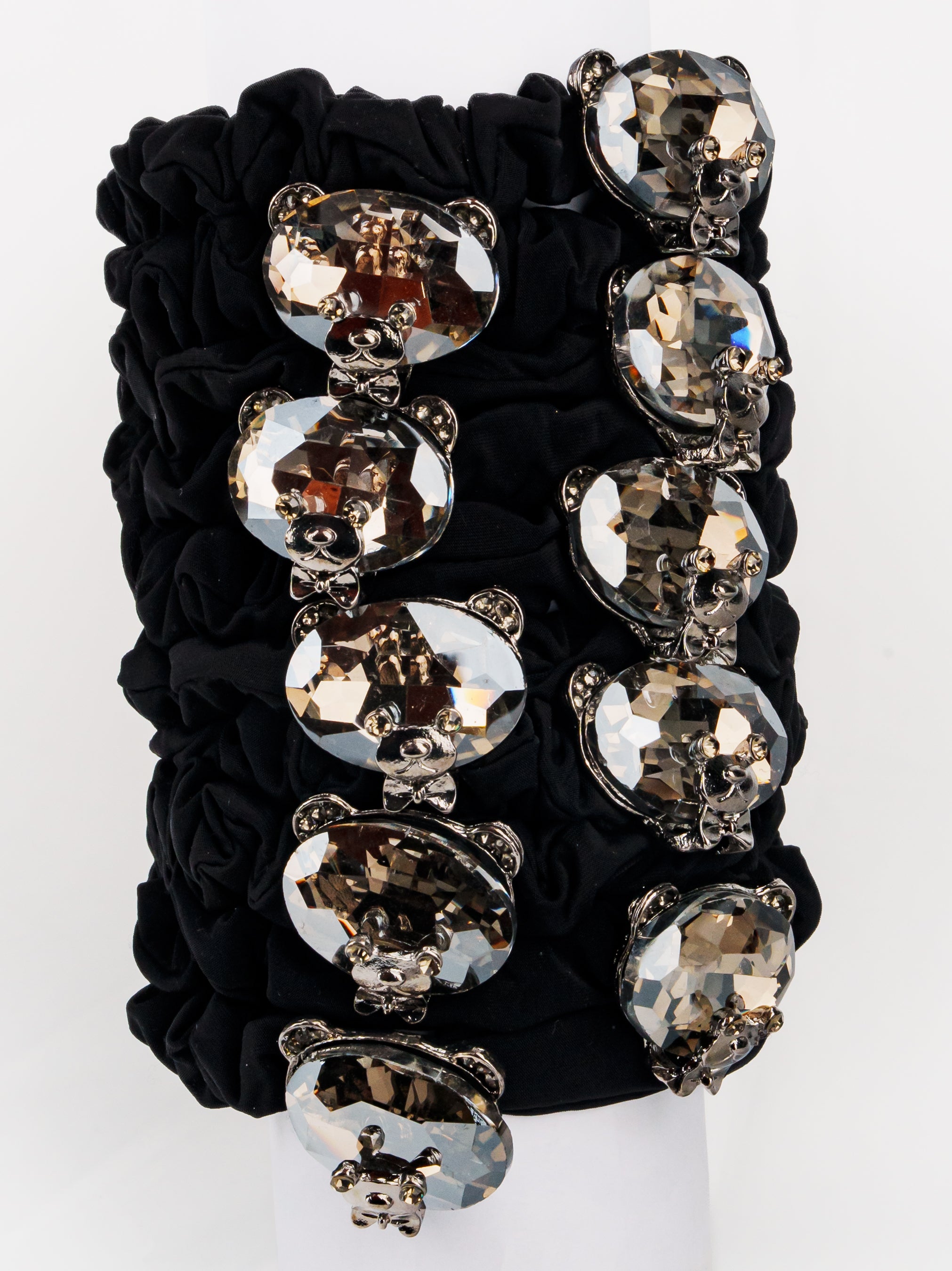 Teddy Gem Ruched Hair Tie Set