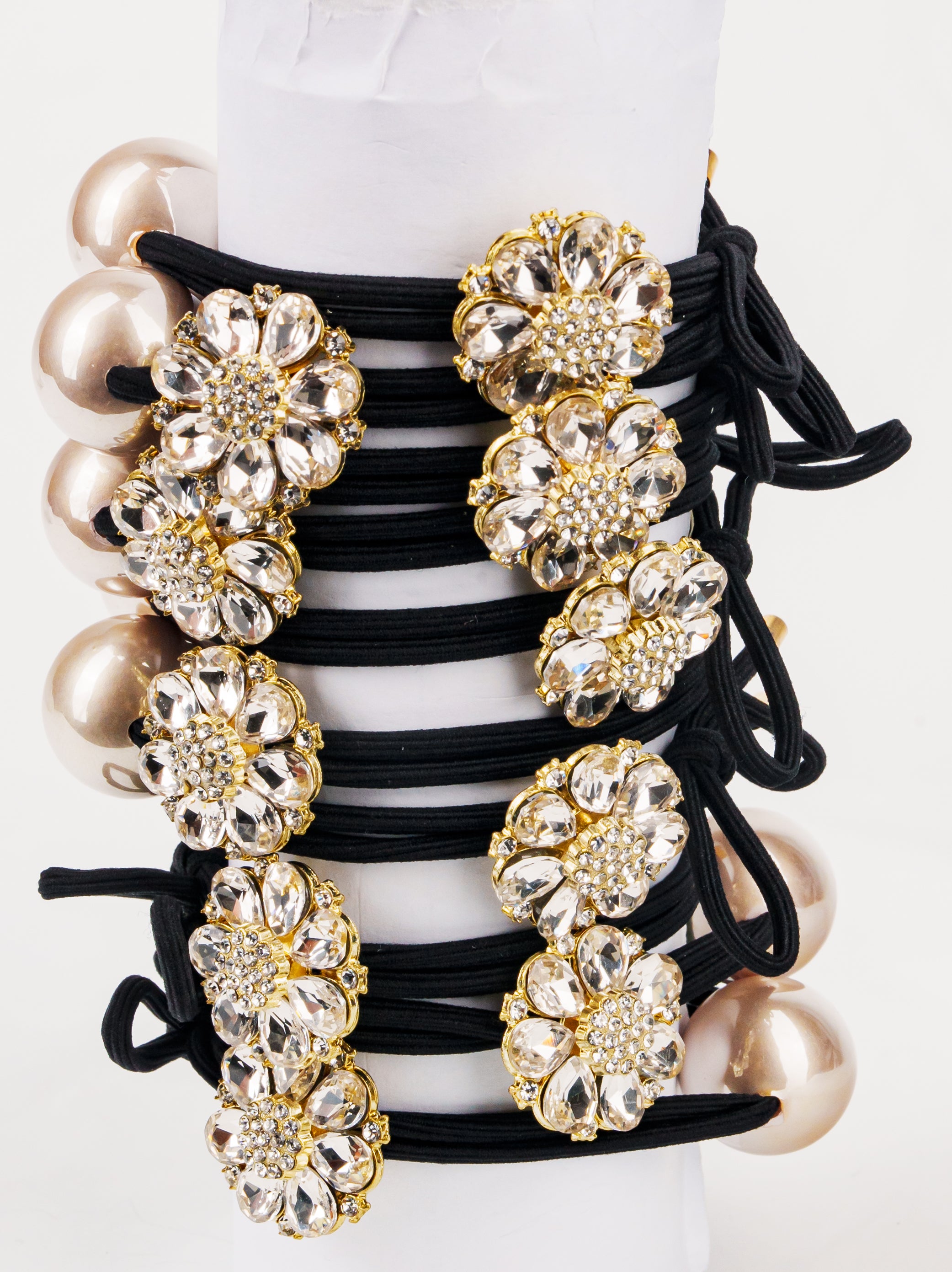 Crystal Bloom Elastic Hair Tie Set