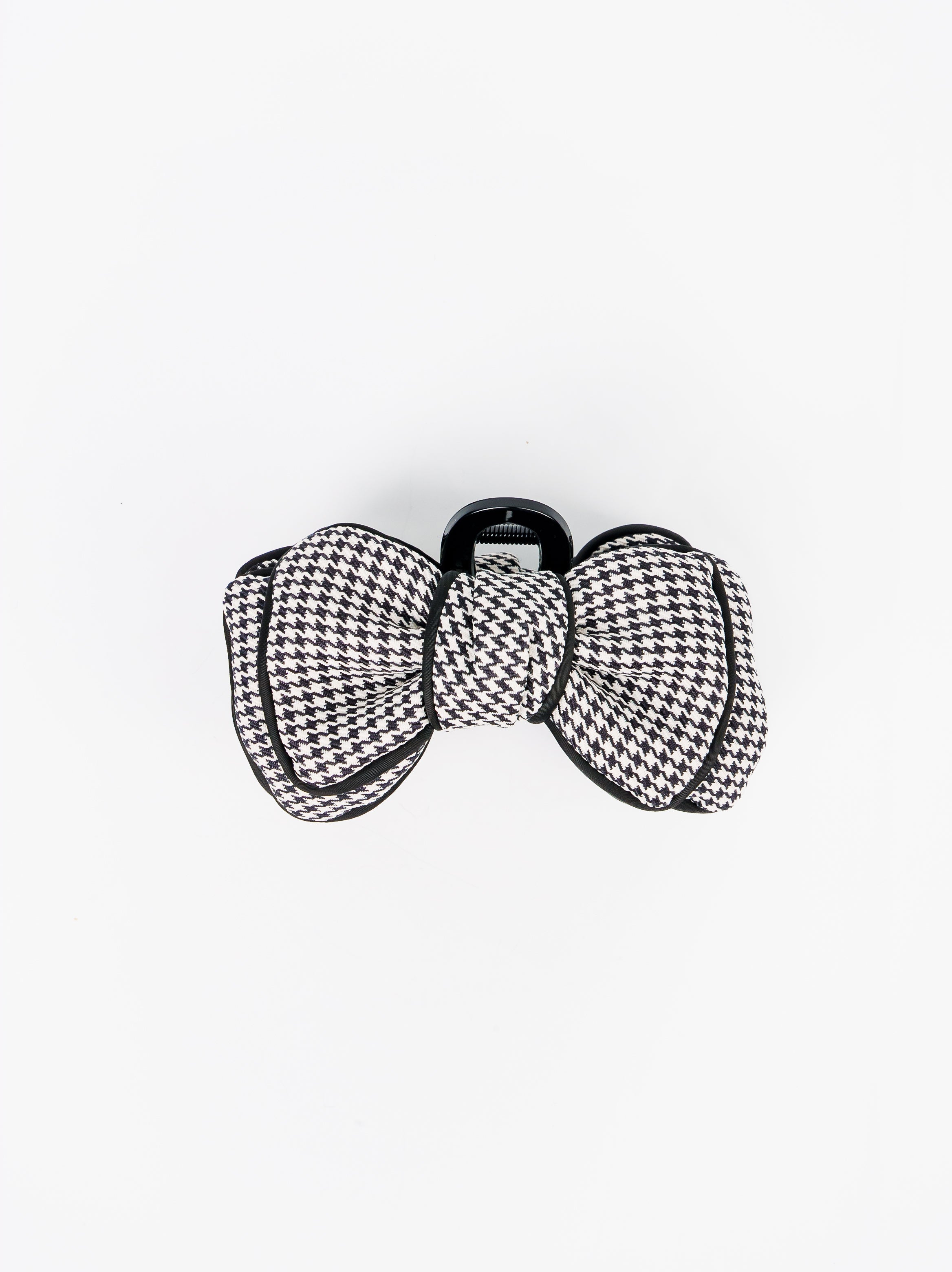 Houndstooth Bow Claw Clip