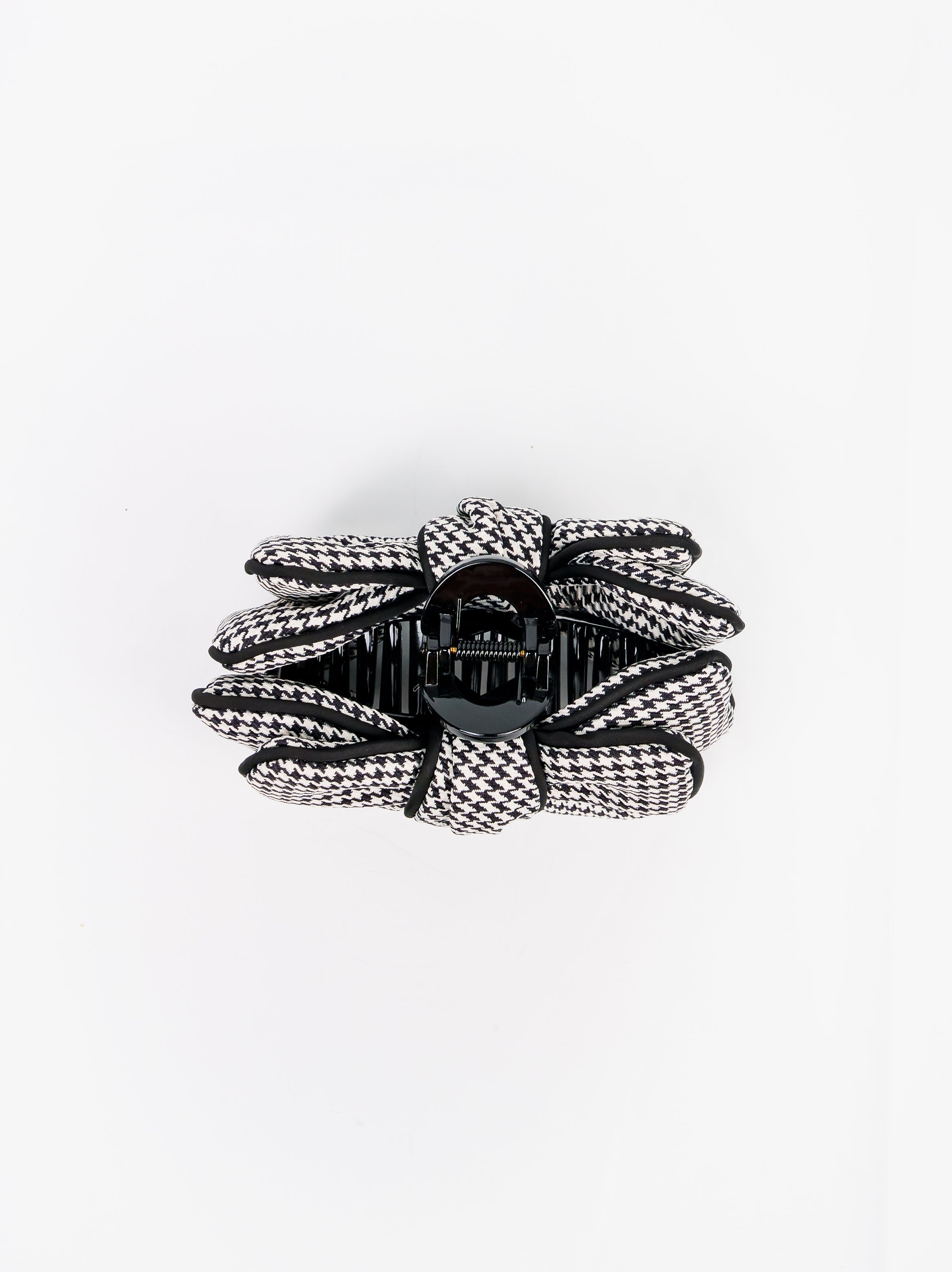 Houndstooth Bow Claw Clip