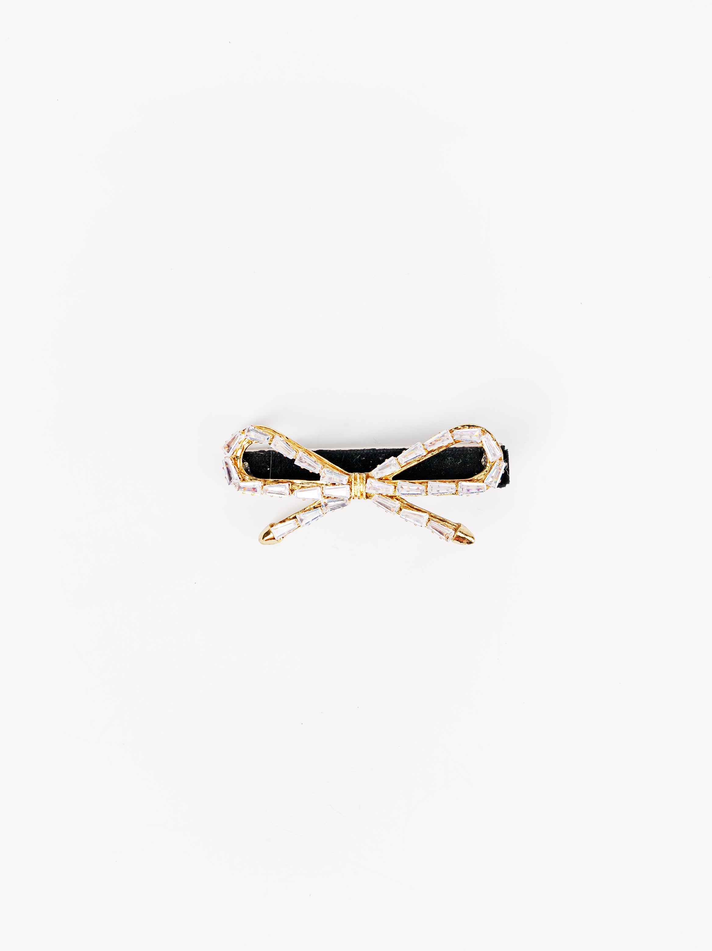 Baguette Crystal Bow Clip