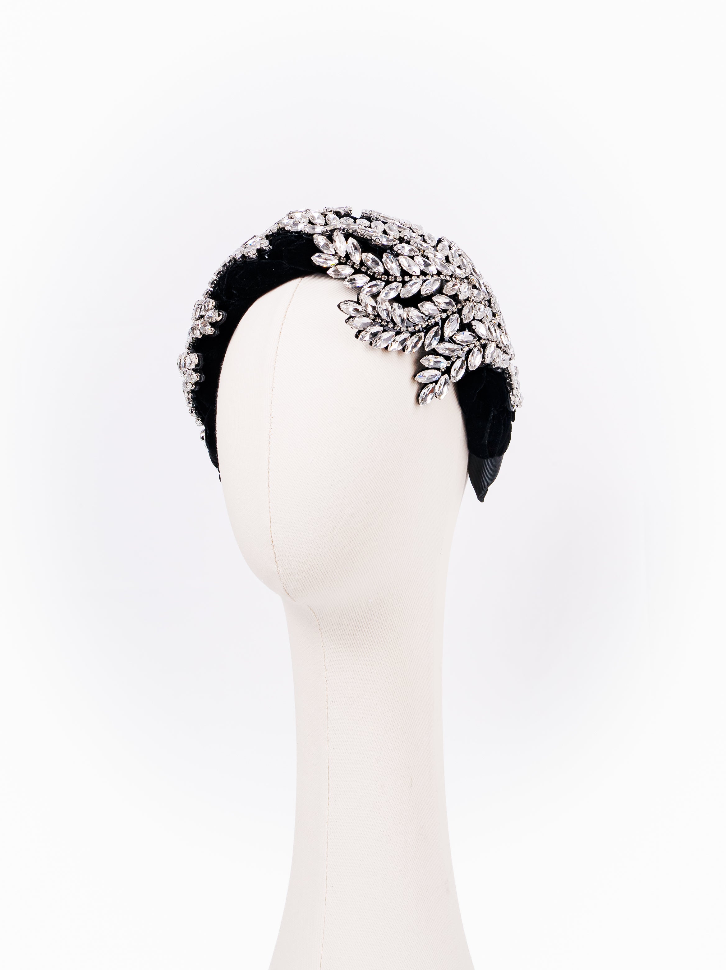 Crystal Laurel Velvet Headband