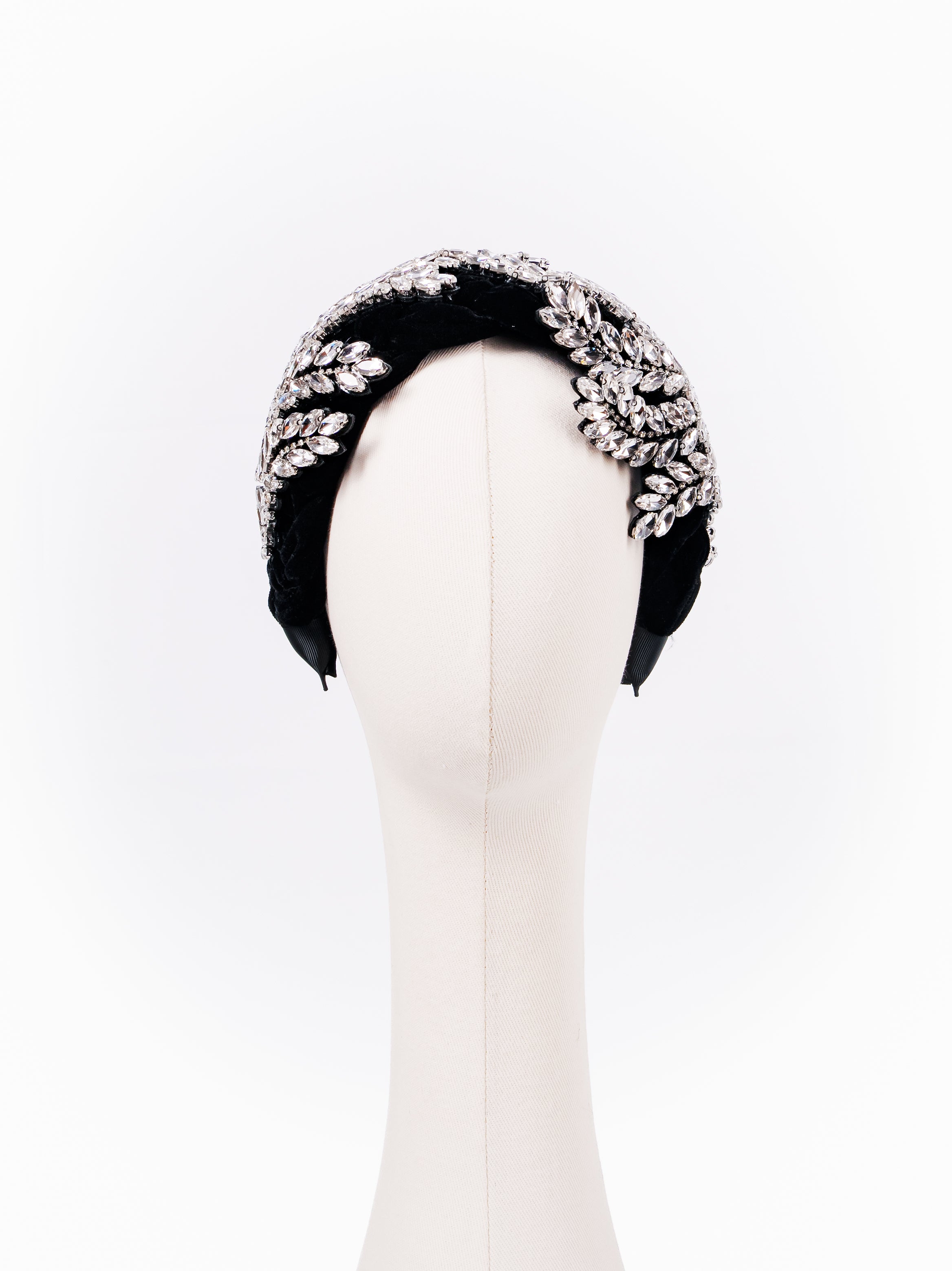 Crystal Laurel Velvet Headband