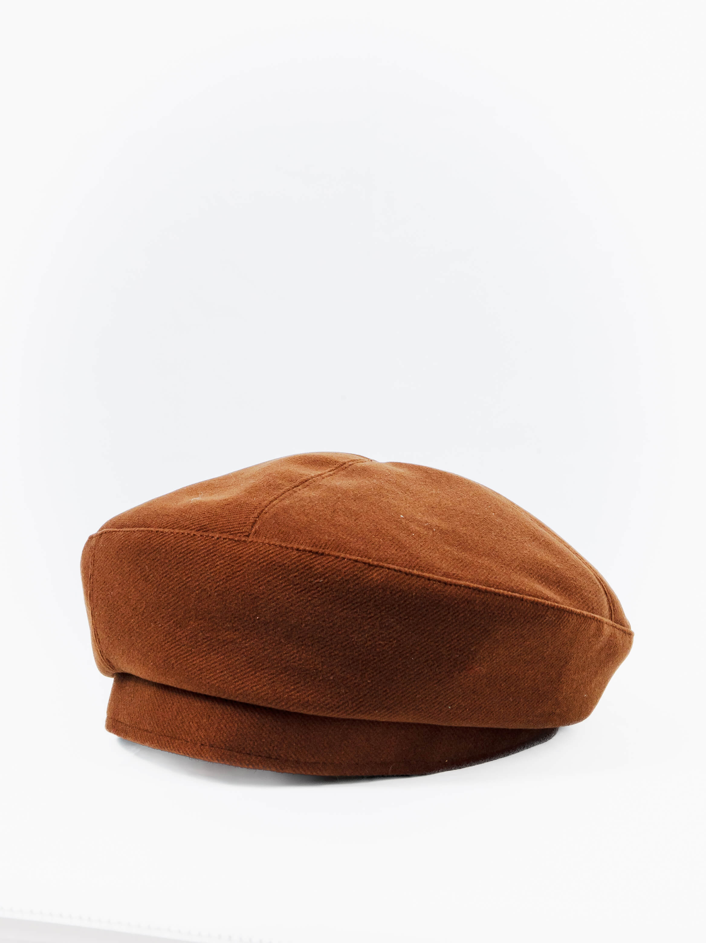 Wool-Blend Flat Cap Red