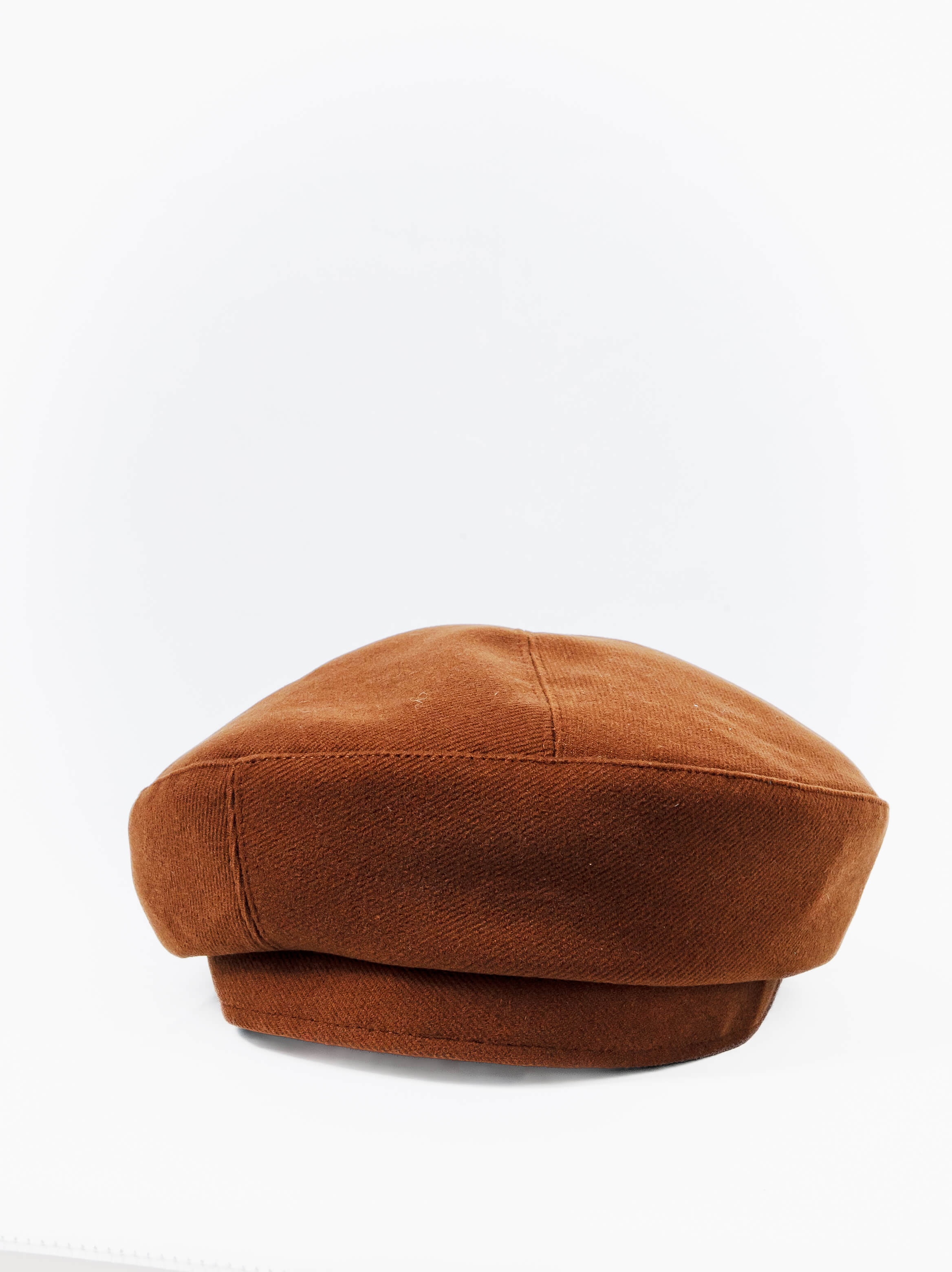 Wool-Blend Flat Cap Red
