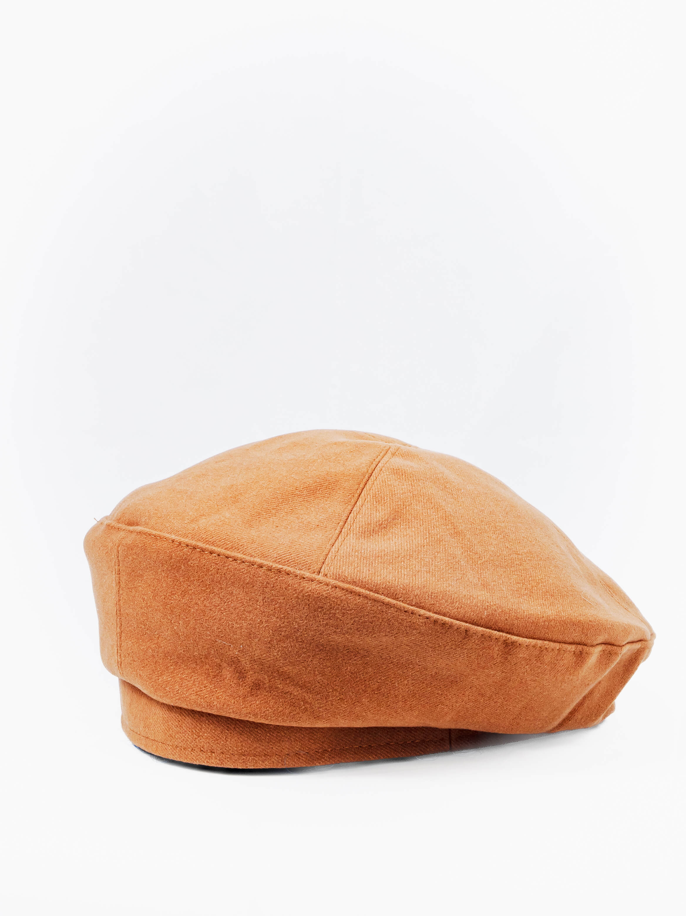 Wool-Blend Flat Cap Red