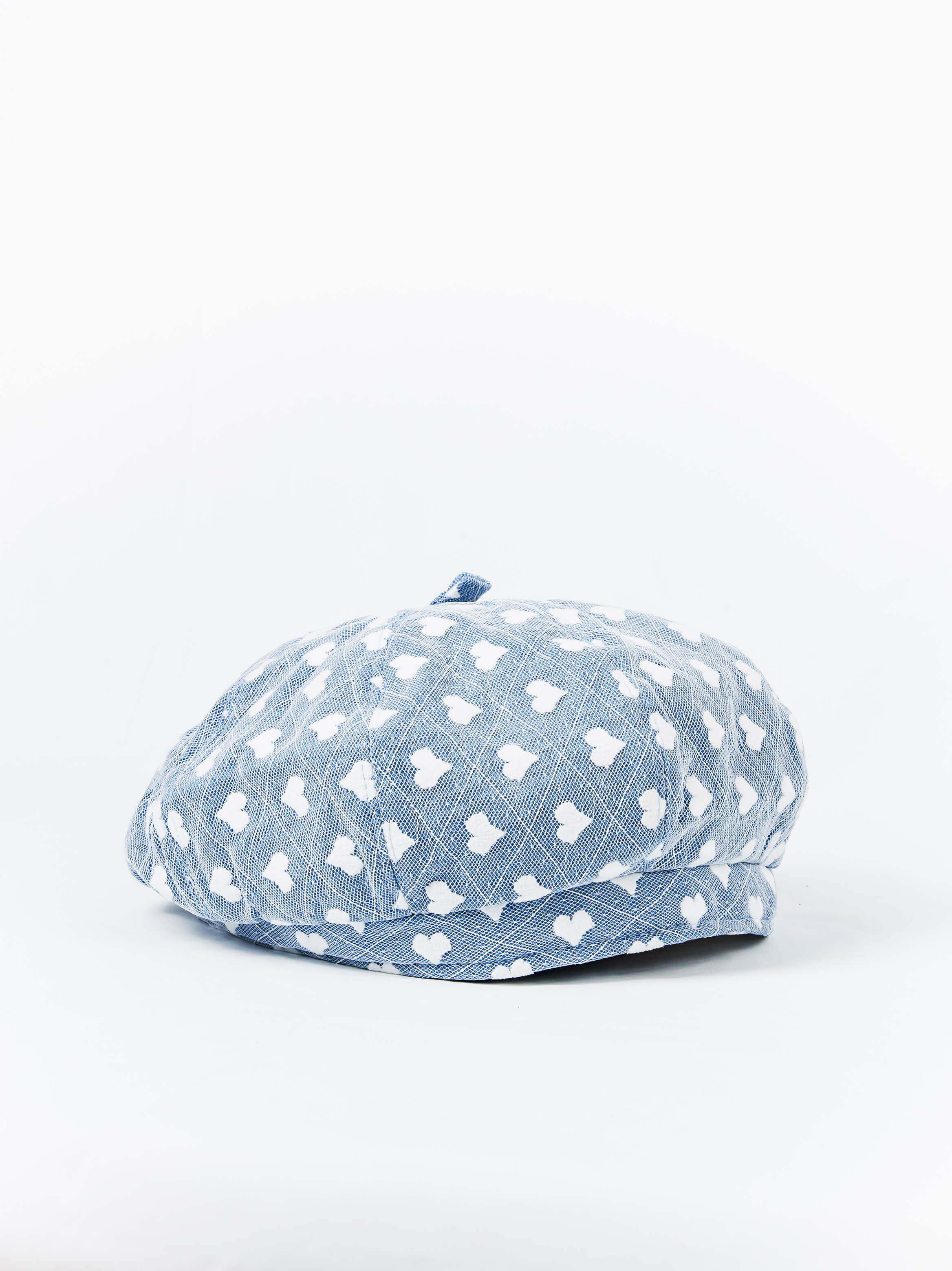 Blue heart Beret Cap