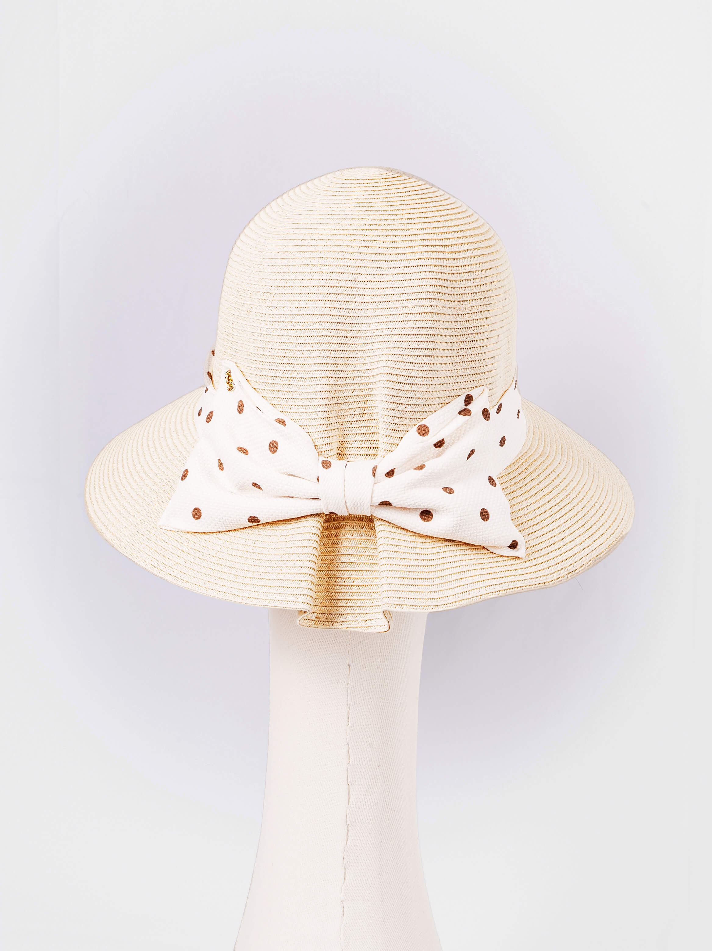 Polka Dot Bow Sun Hat