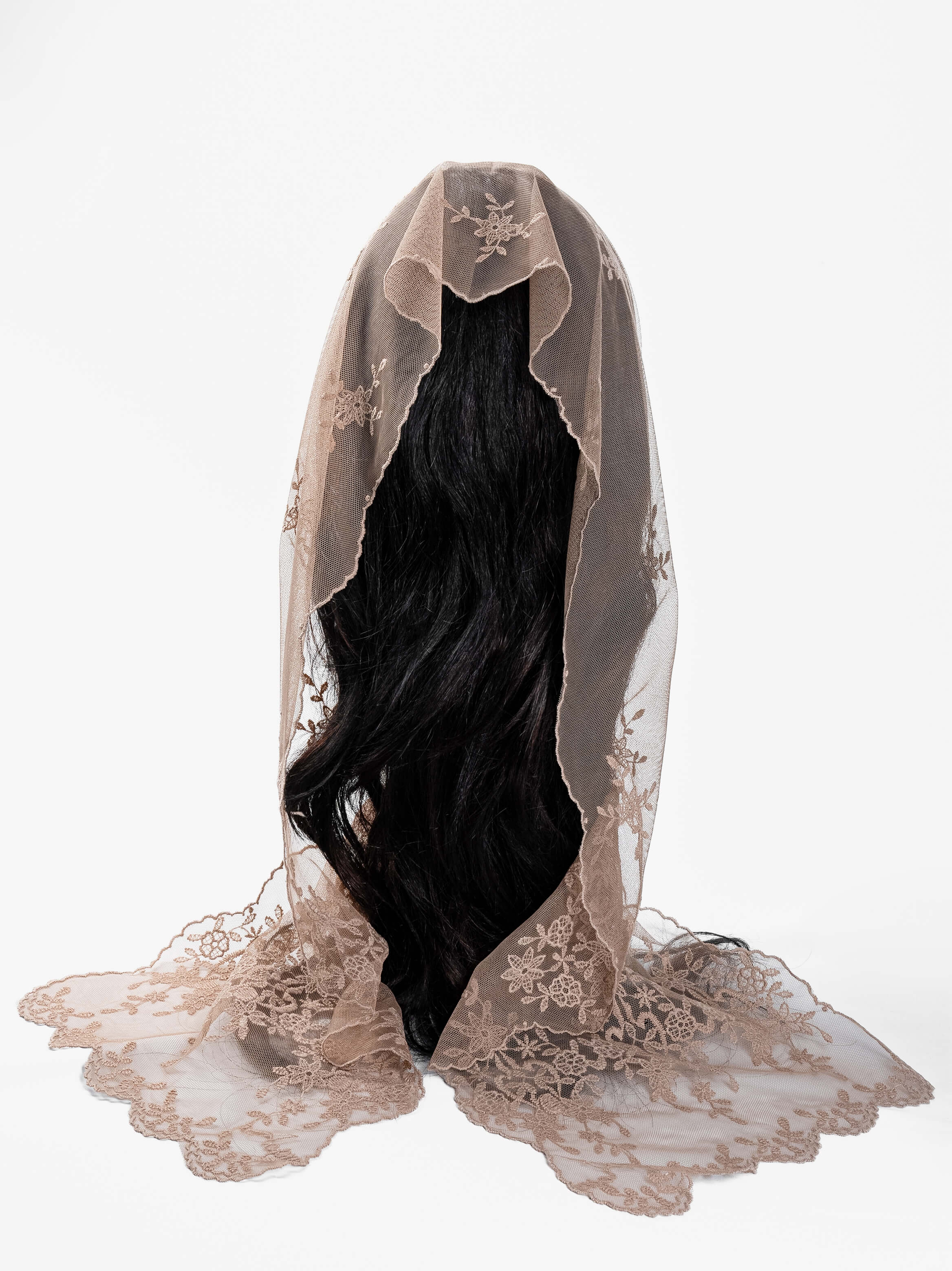 Floral Cluster Scallop Lace Scarf