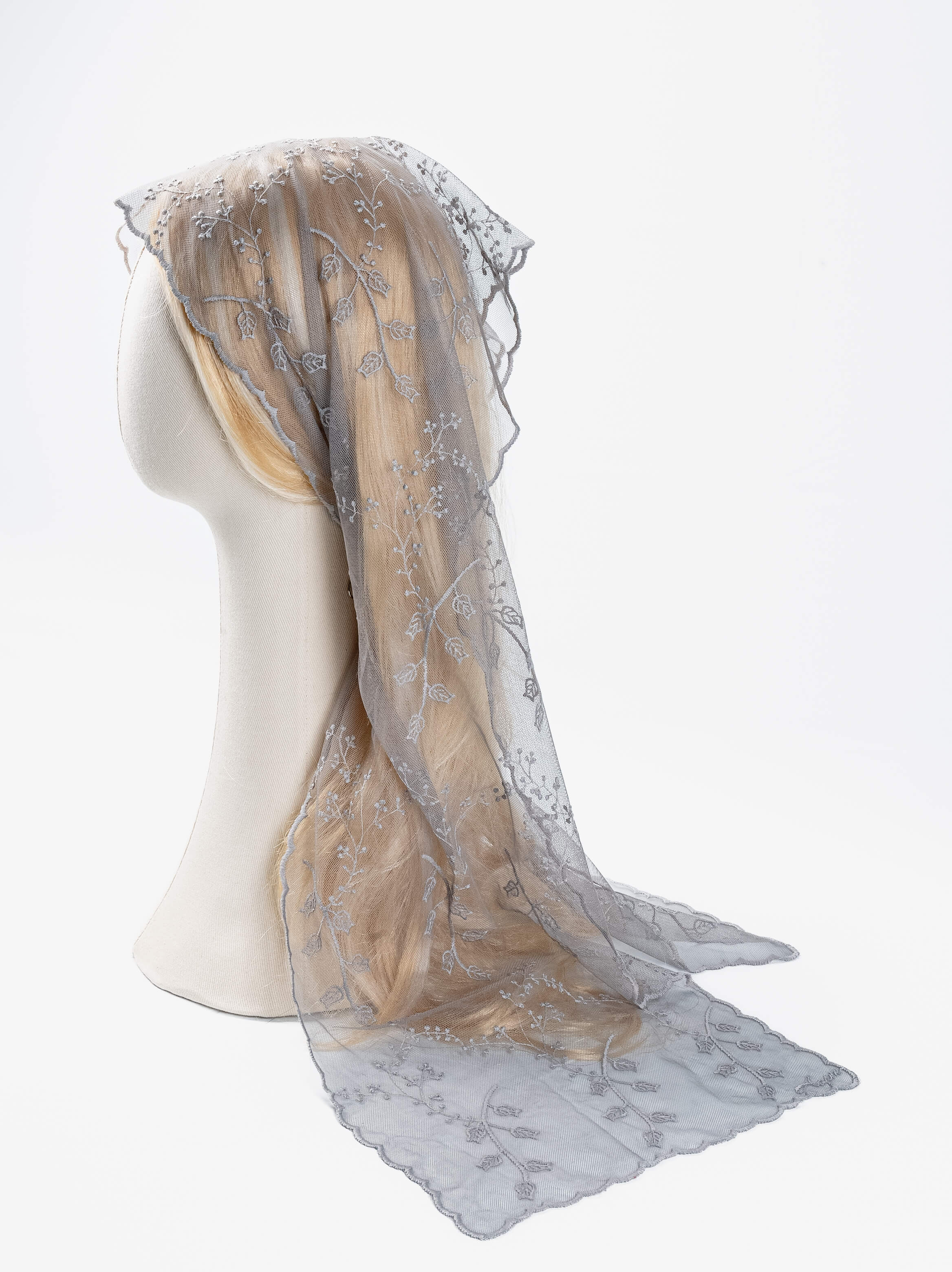 Leaf Vine Rectangular Lace Scarf