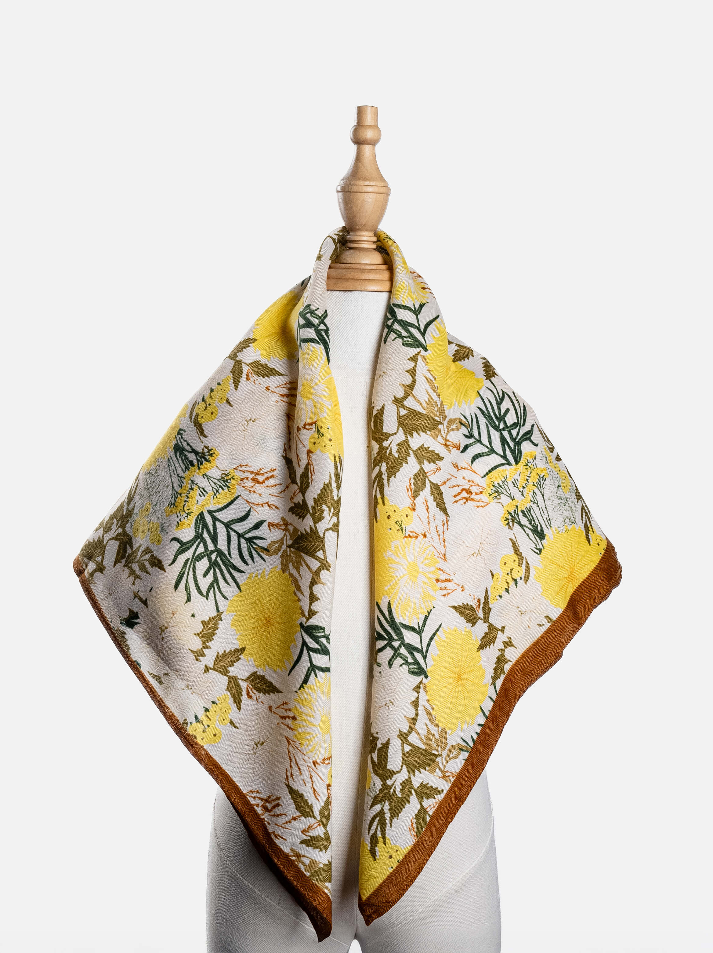 Golden Bloom Herringbone Scarf