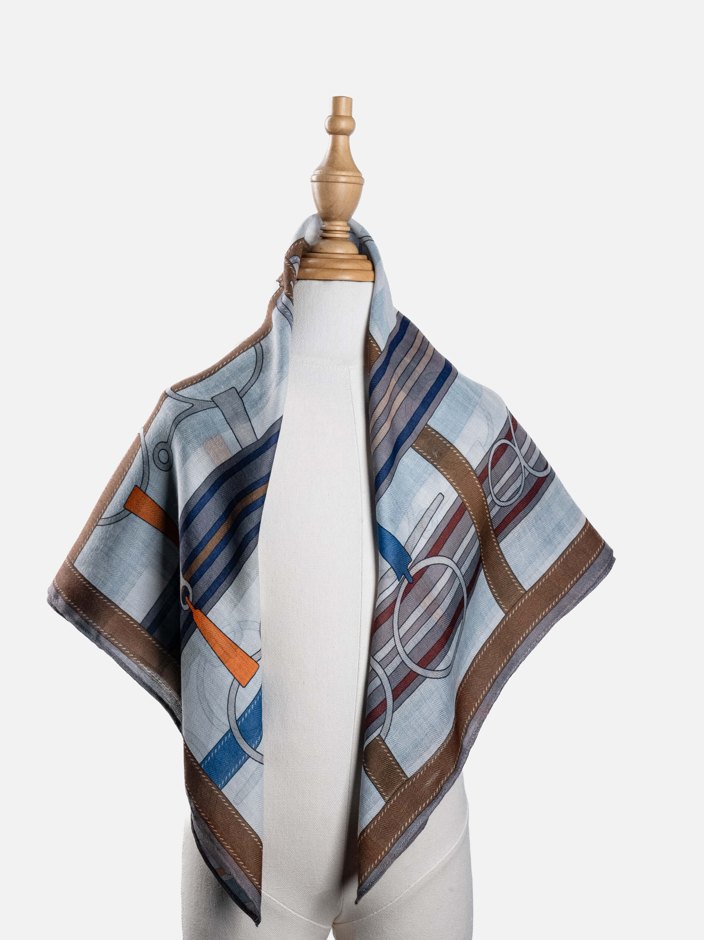 Equestrian Stripe Print Scarf