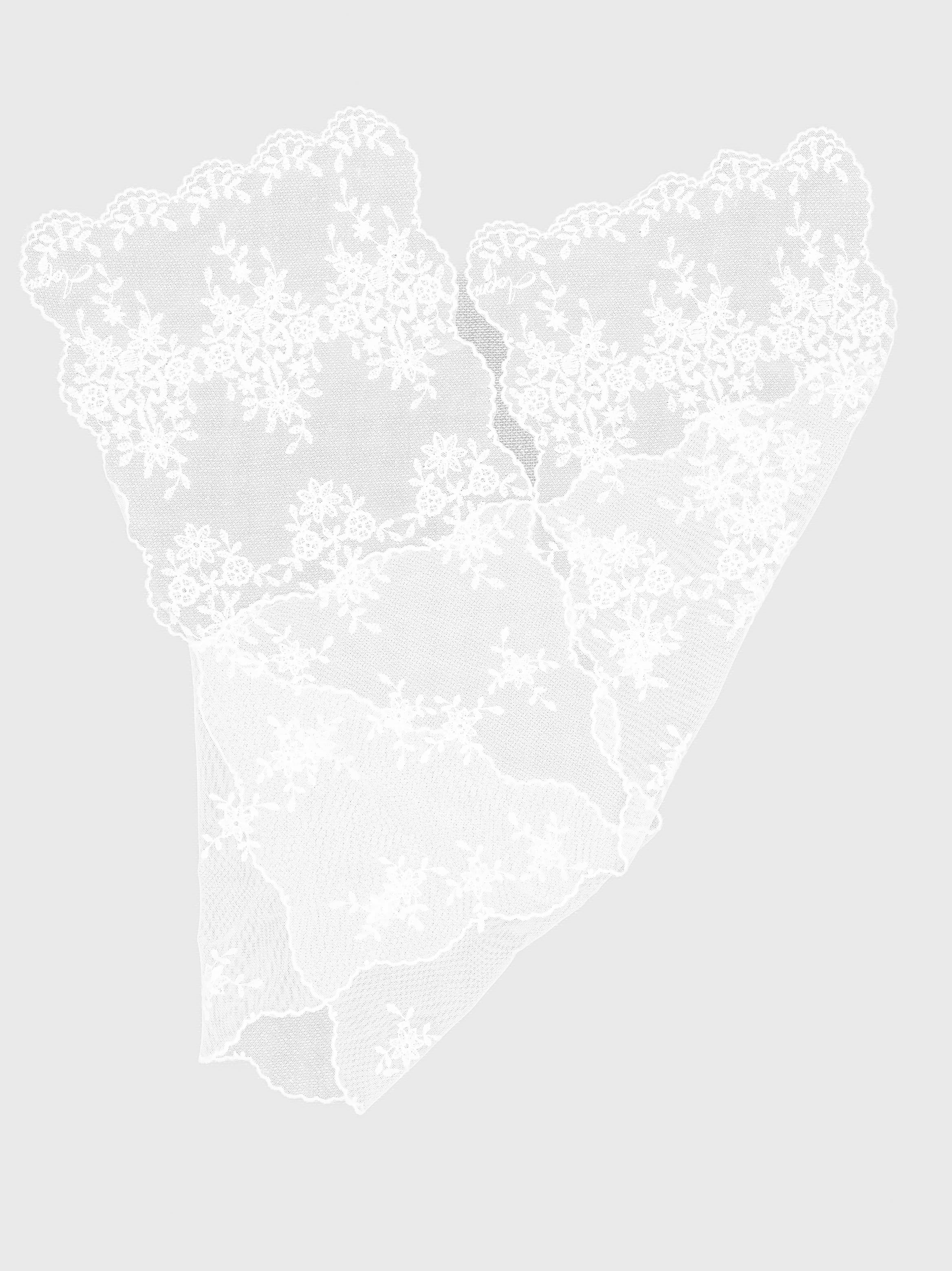 Floral Cluster Scallop Lace Scarf