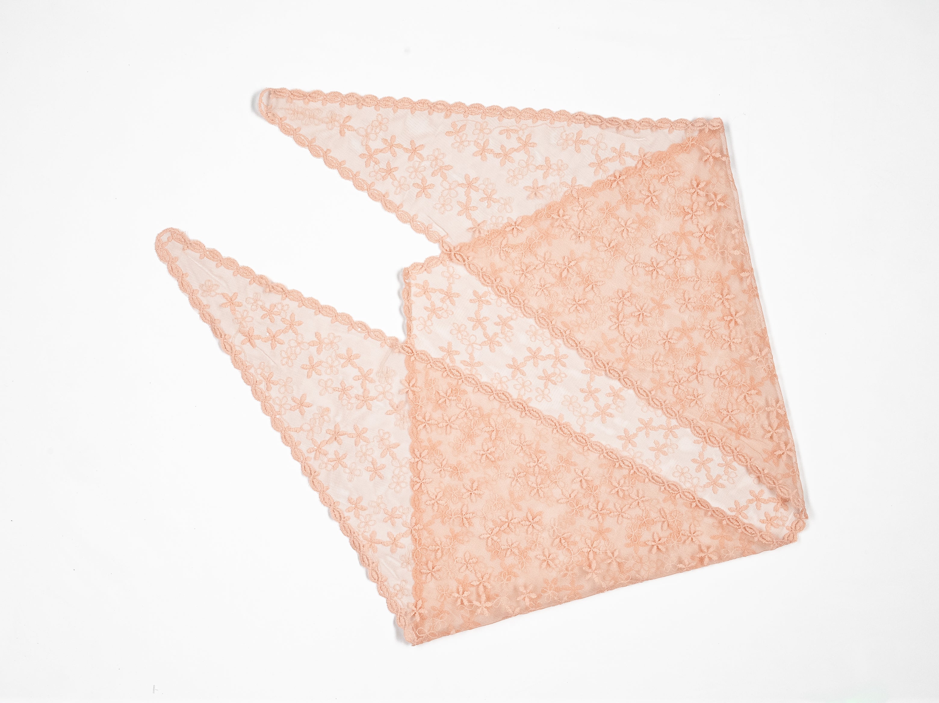 Pinwheel Blossom Triangle Lace Veil Scarf