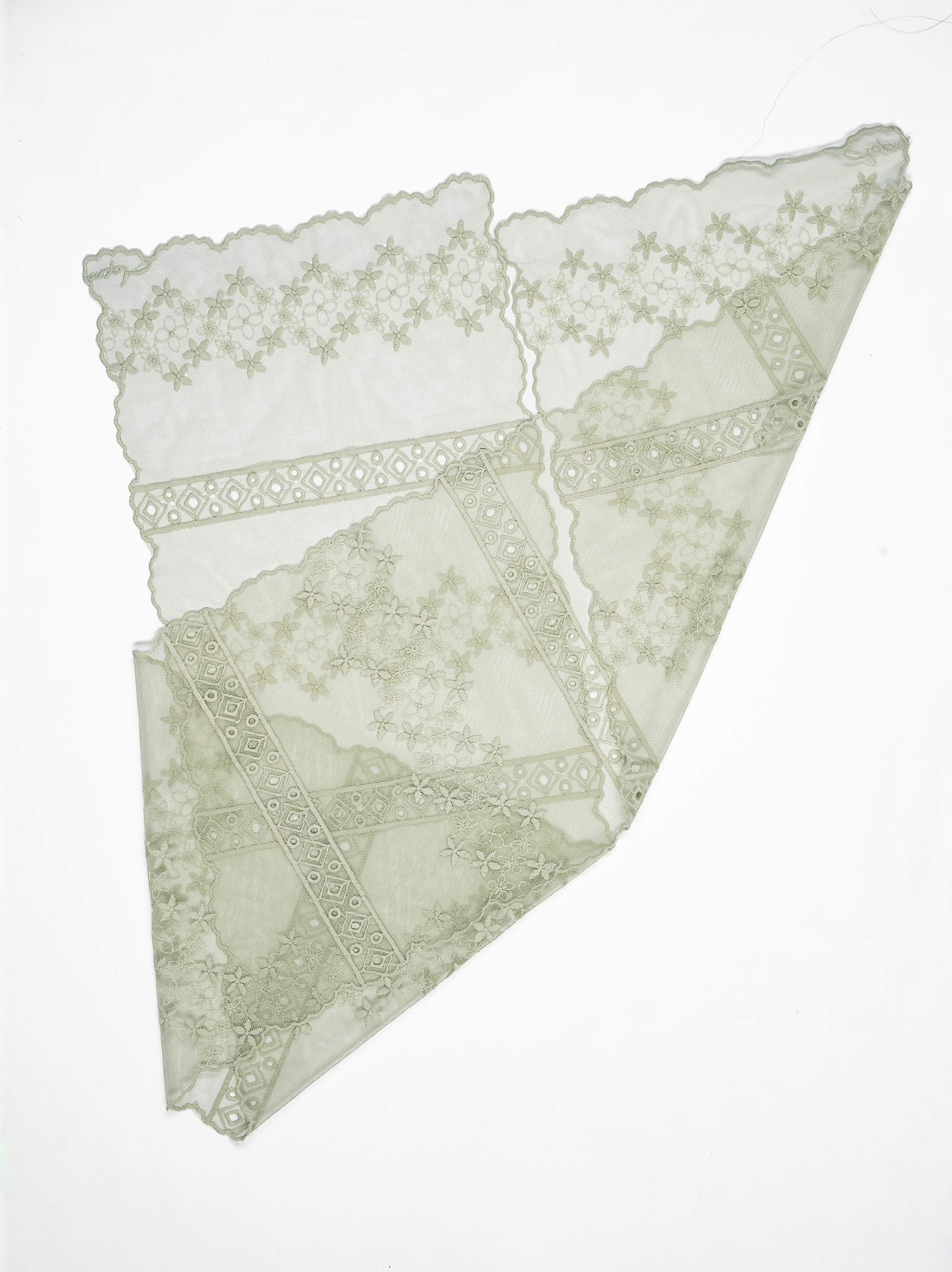 Geometric Bloom Lace Veil Scarf