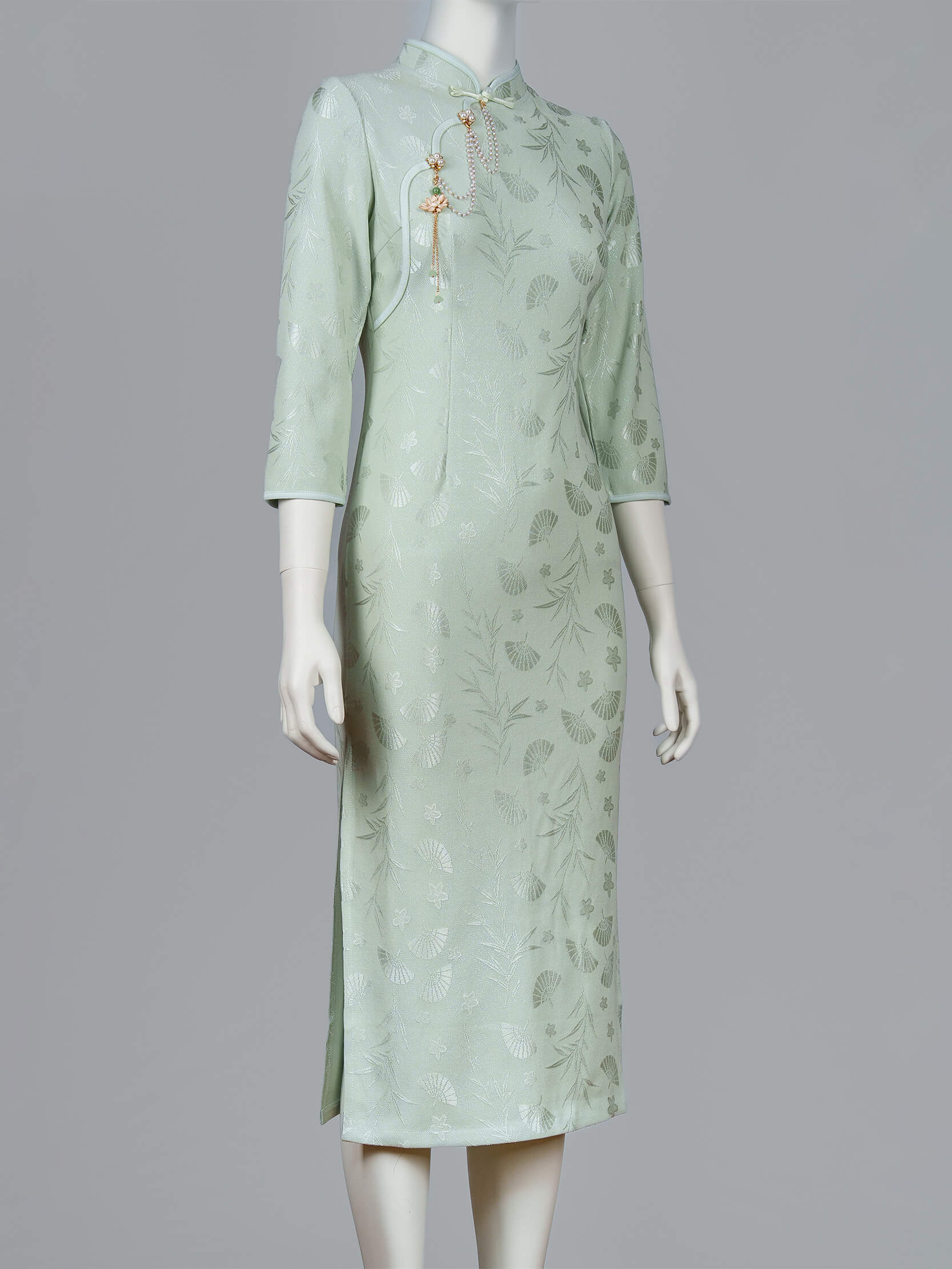 Women's Mint Bamboo Cheongsam