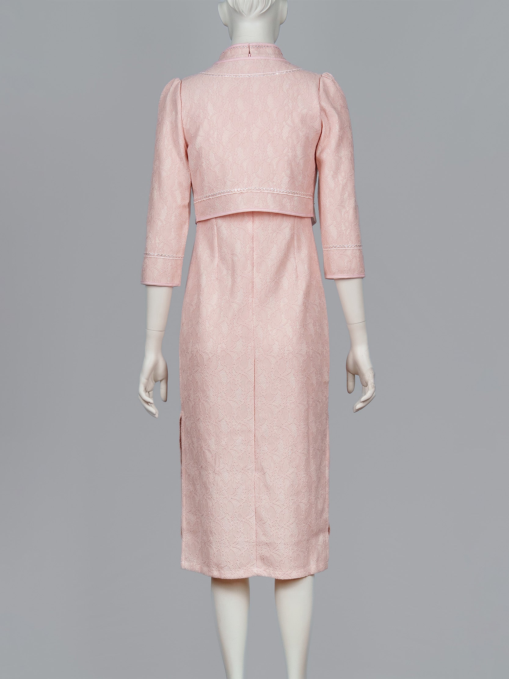 Women's Lace Cheongsam Set with Bolero Jacket