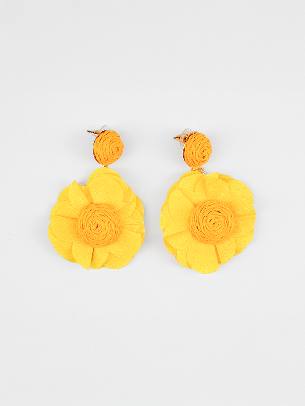 Camellia Raffia Bloom Earrings