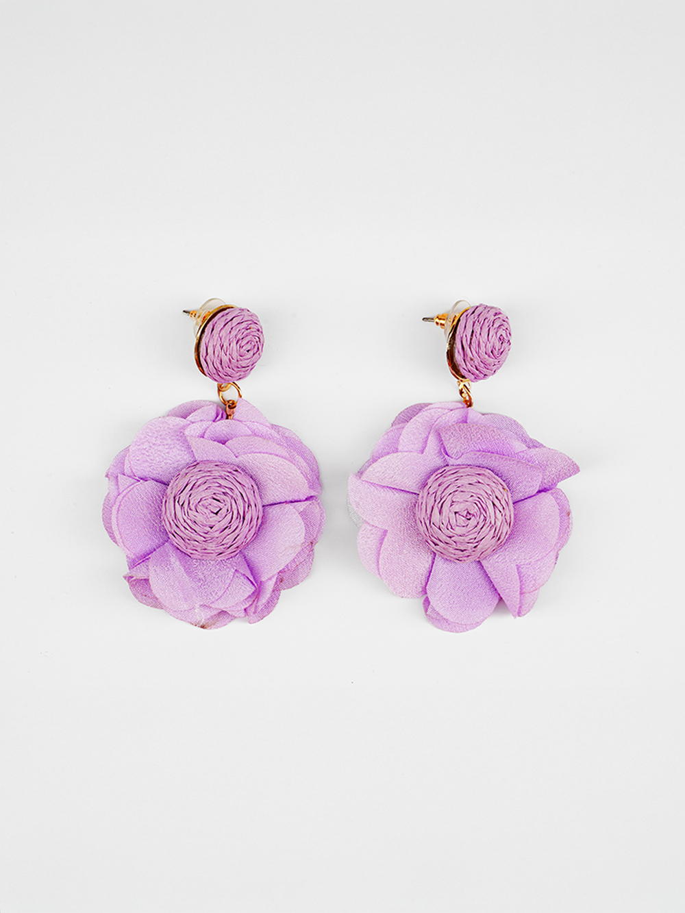 Camellia Raffia Bloom Earrings