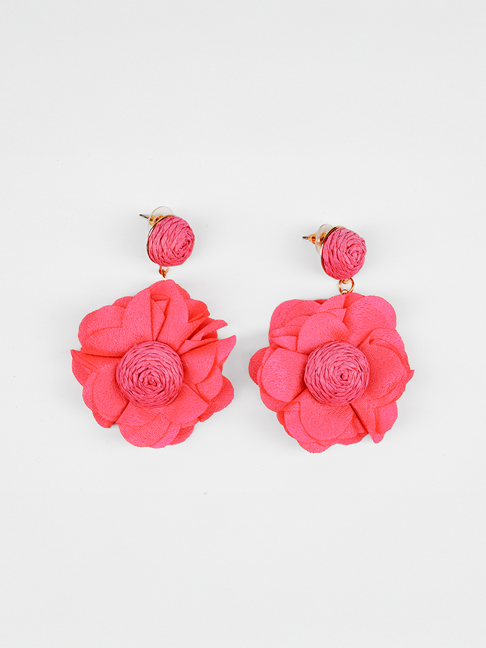 Camellia Raffia Bloom Earrings