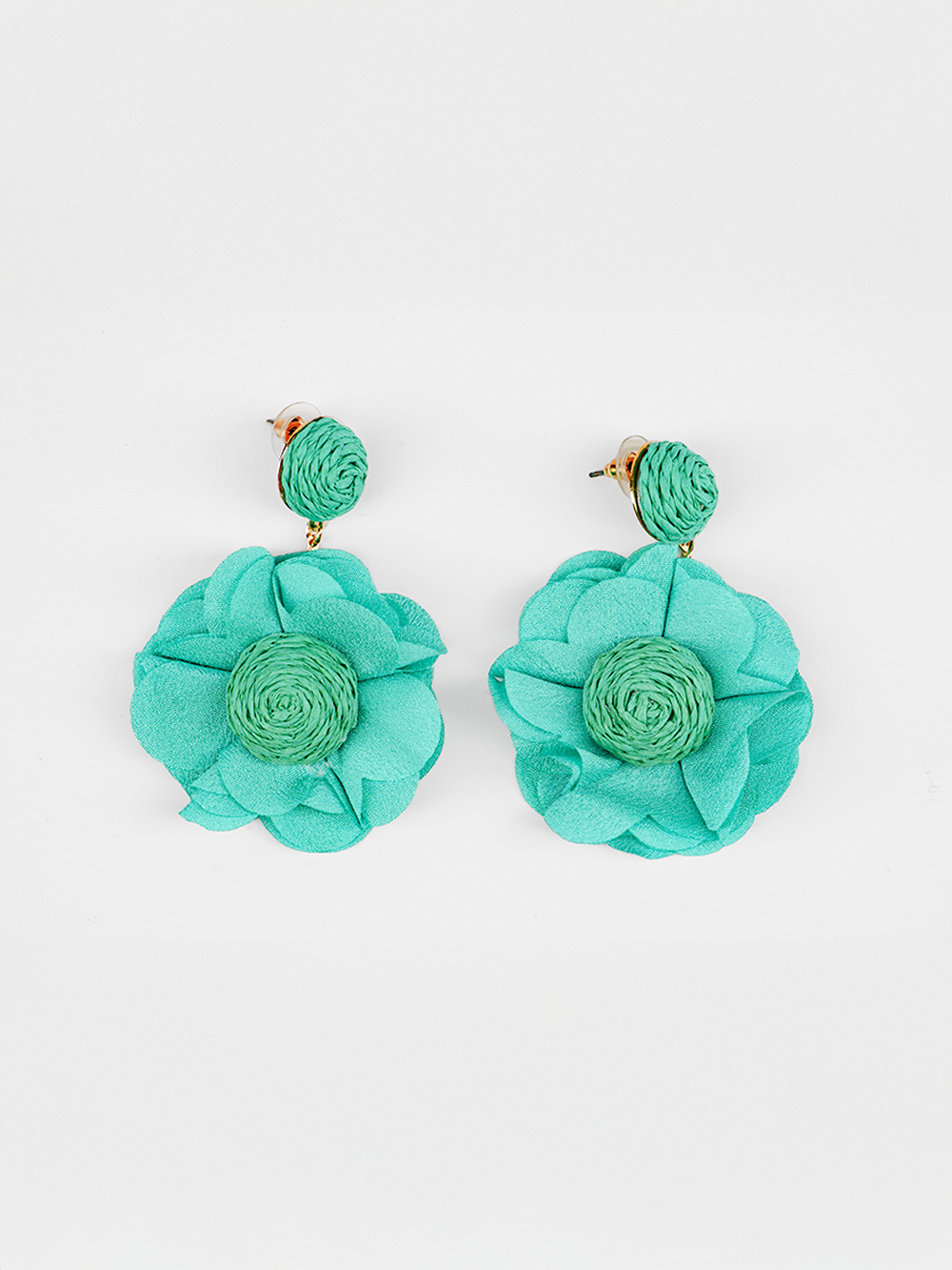 Camellia Raffia Bloom Earrings