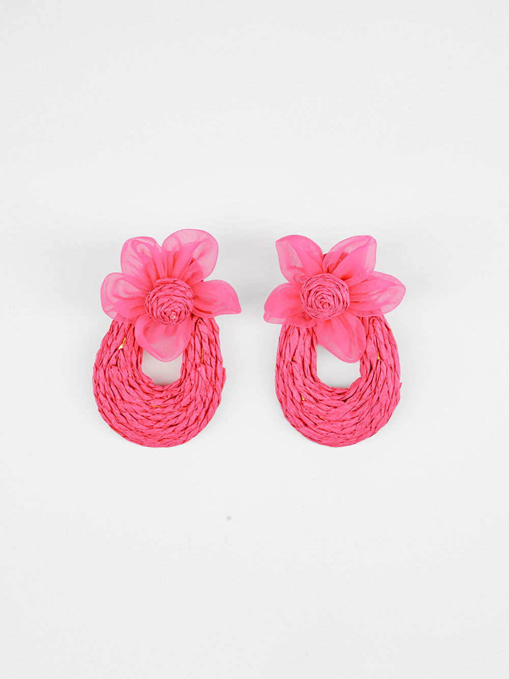 Wild Daisy Raffia Drop Earrings