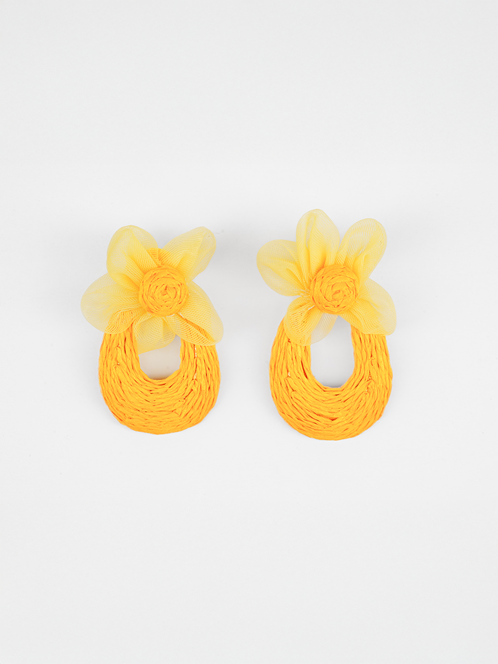 Wild Daisy Raffia Drop Earrings