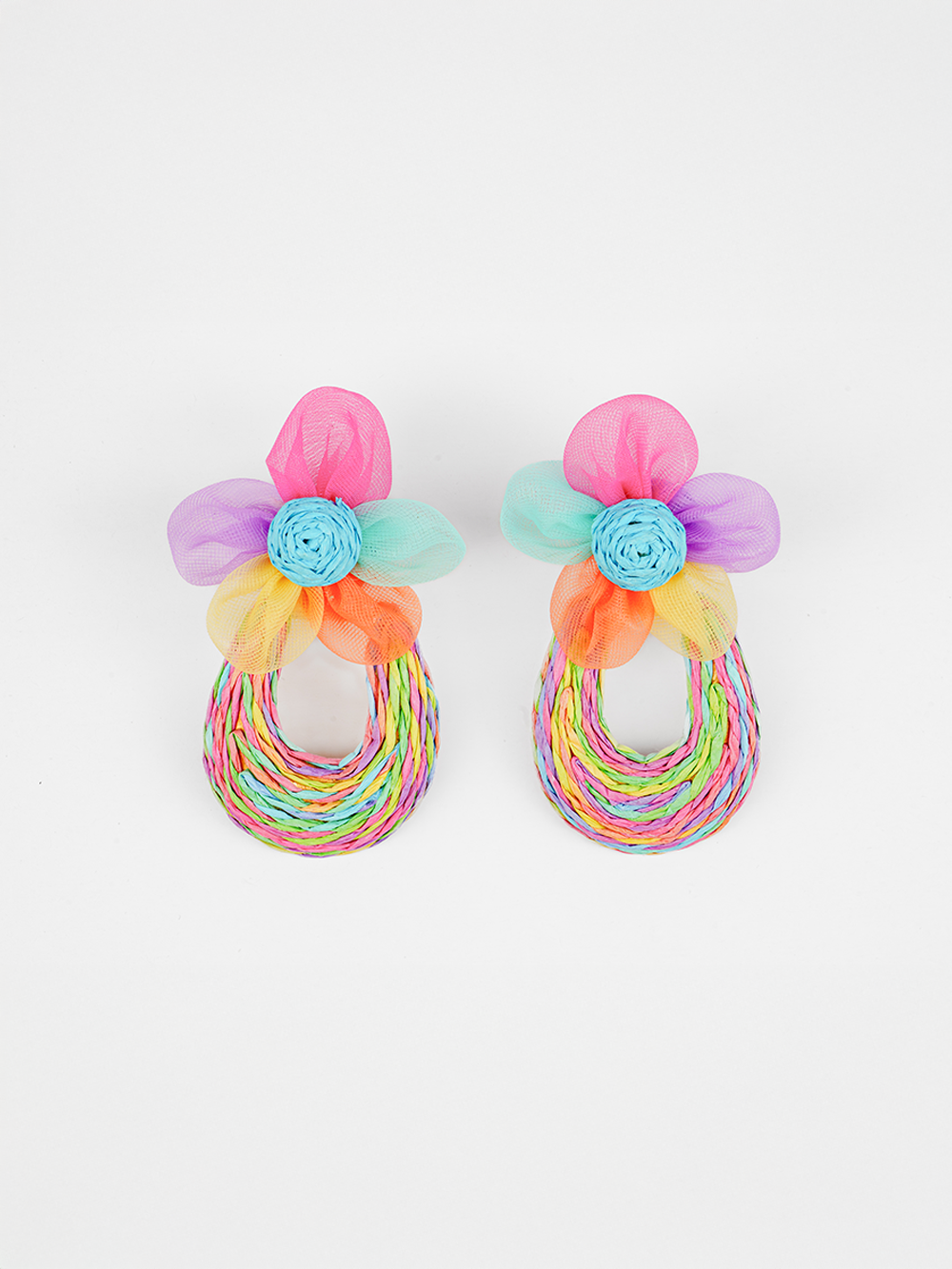 Wild Daisy Raffia Drop Earrings