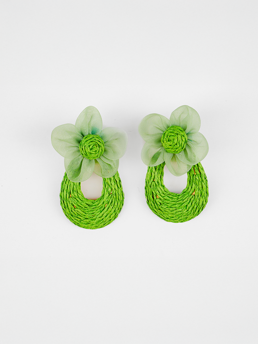 Wild Daisy Raffia Drop Earrings