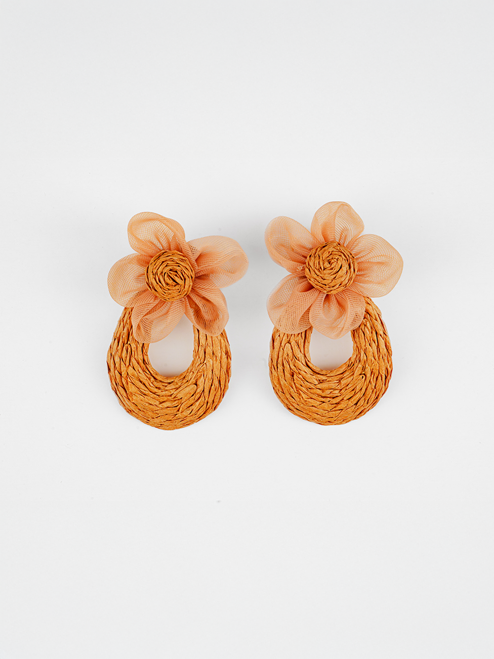 Wild Daisy Raffia Drop Earrings