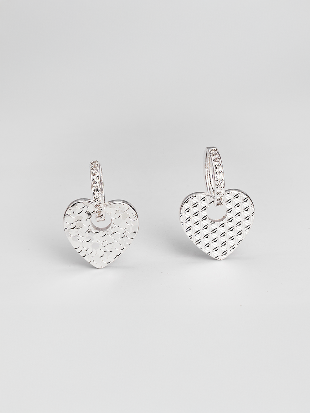 Reversible Heart Drop Hook Earrings