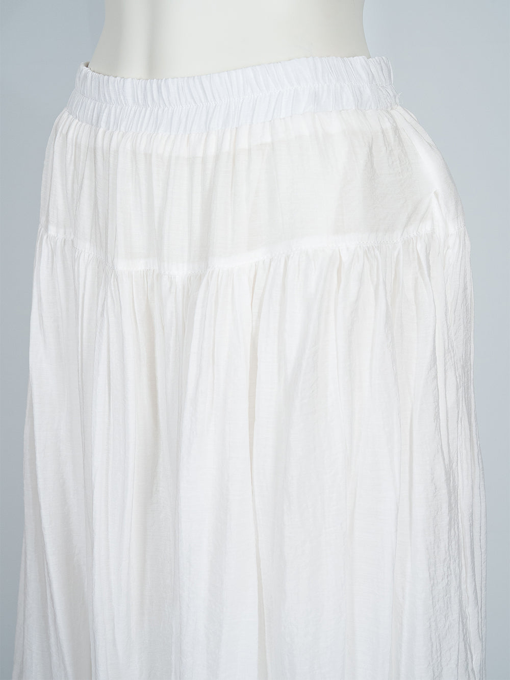 Lightweight Gathered Midi Skirt