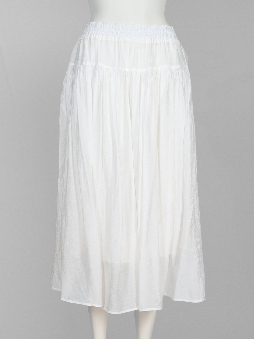 Lightweight Gathered Midi Skirt