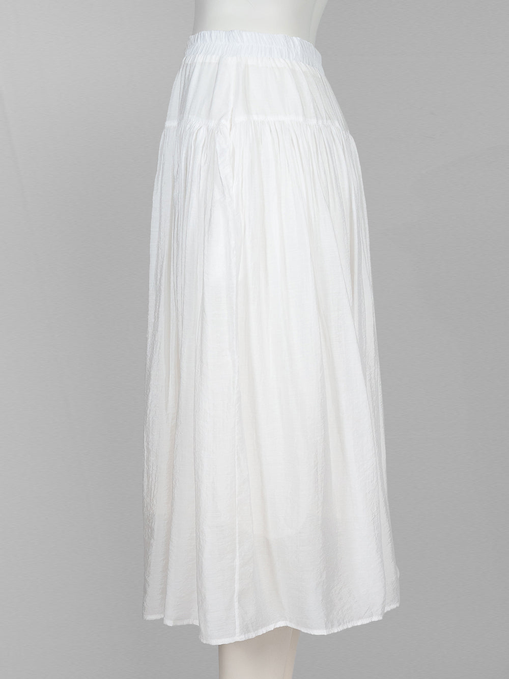 Lightweight Gathered Midi Skirt