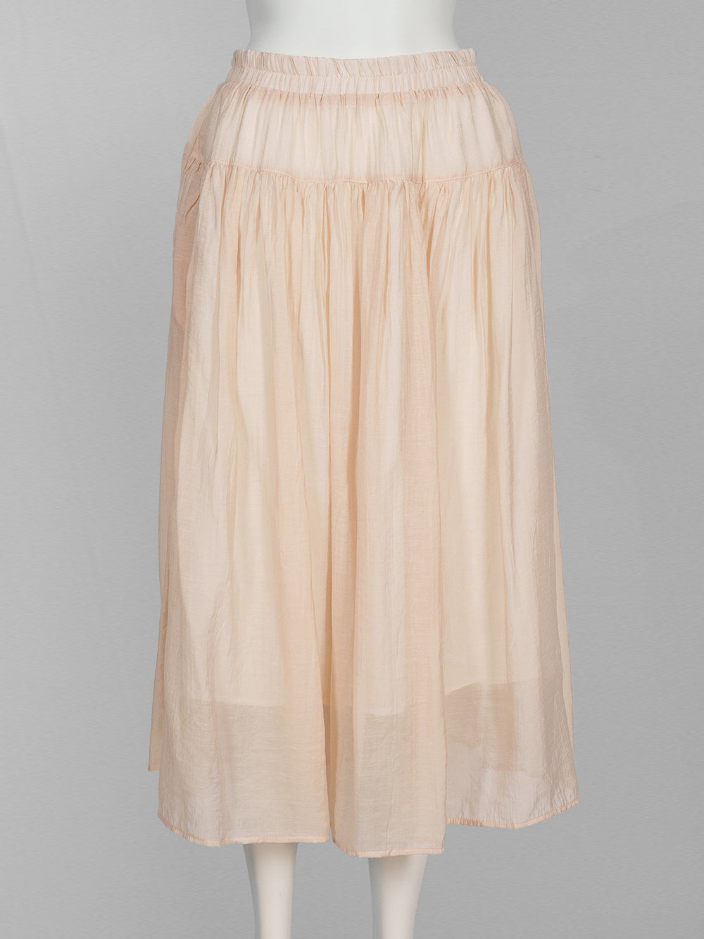 Lightweight Gathered Midi Skirt