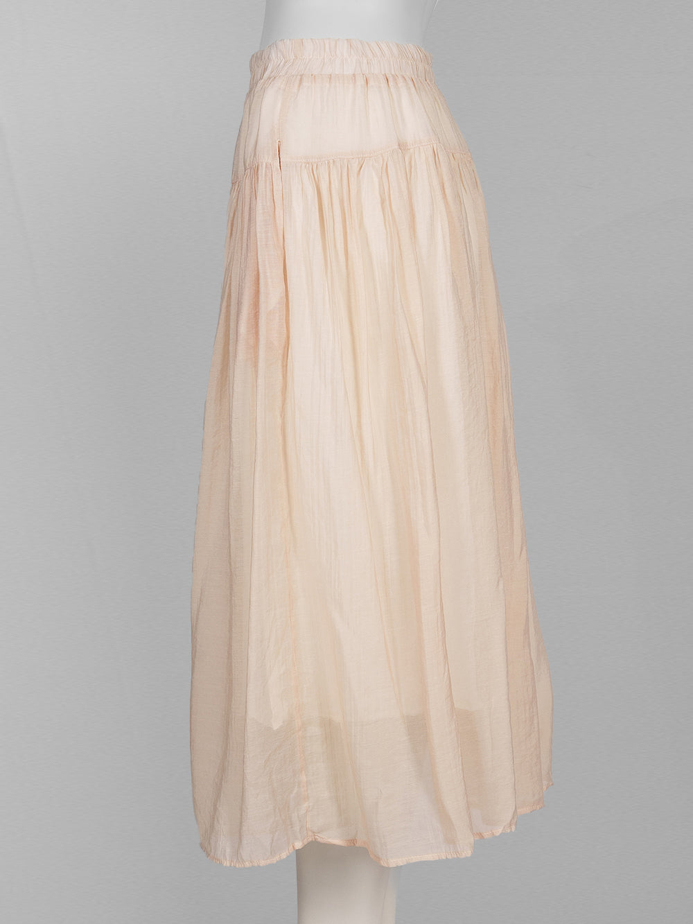 Lightweight Gathered Midi Skirt