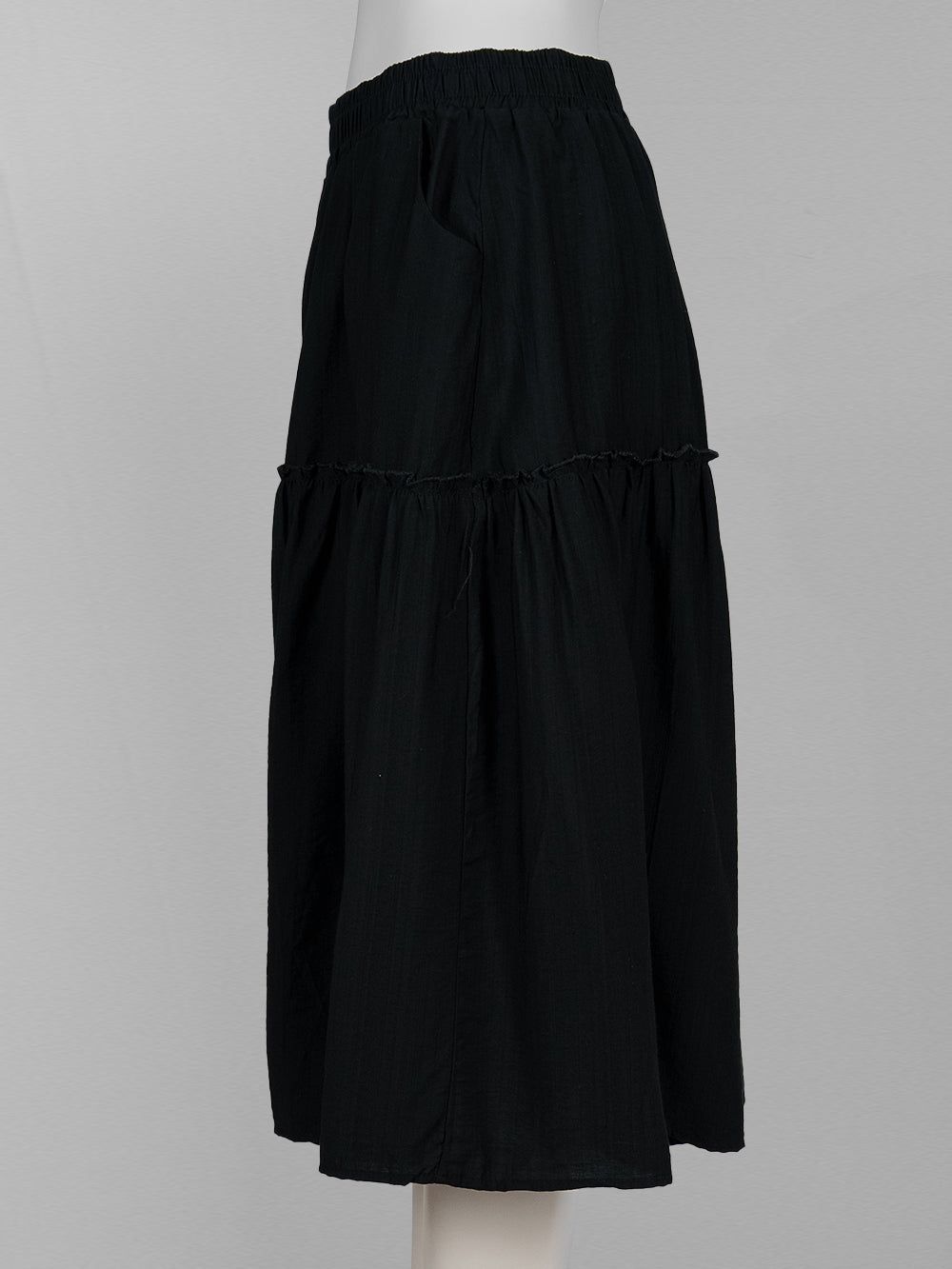 Ruffled Tier Wide-Leg Pants